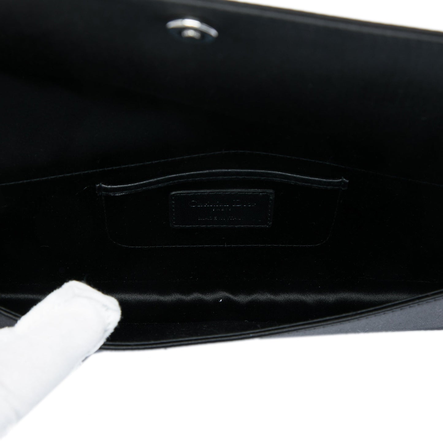 Dior Satin Sequin Clutch with Chain