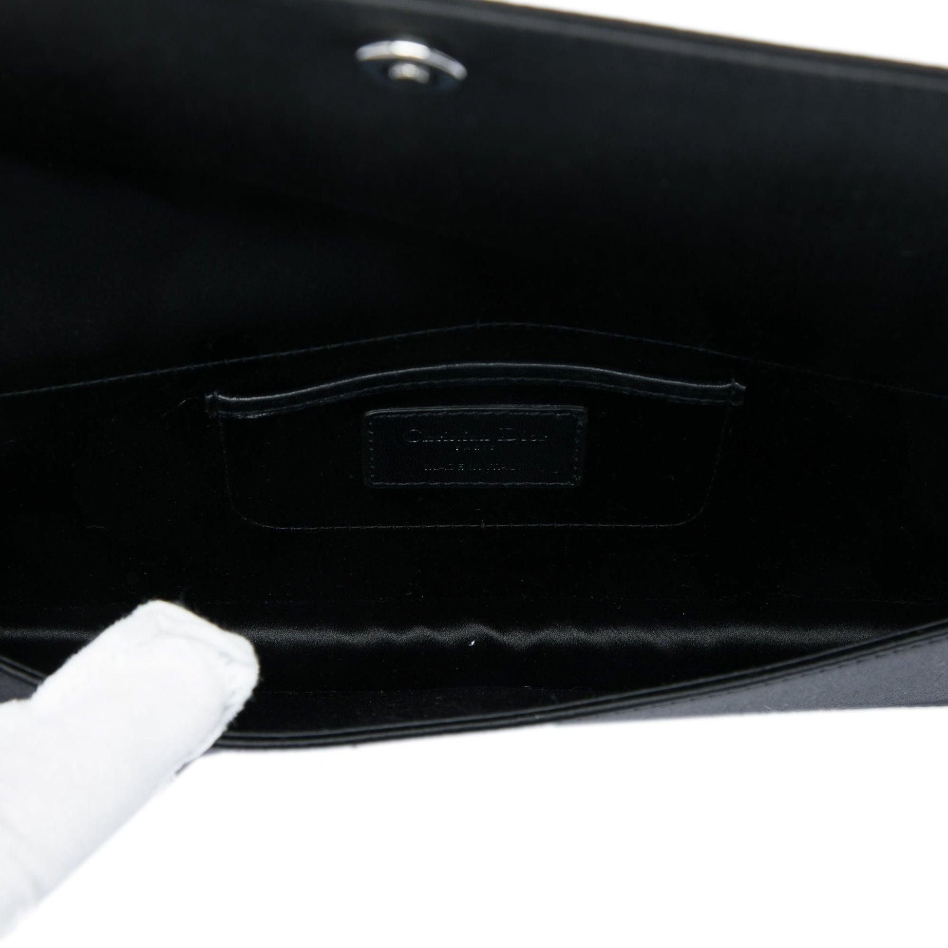 Dior Satin Sequin Clutch with Chain