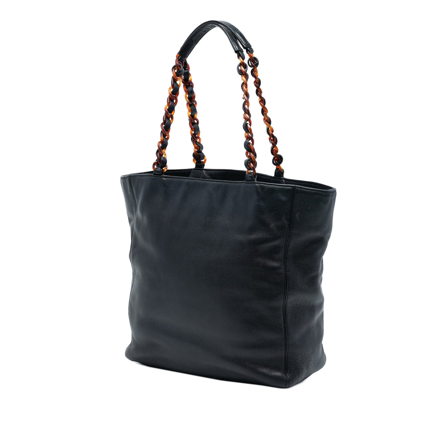 Chanel CC Caviar Tortoise Chain Tote