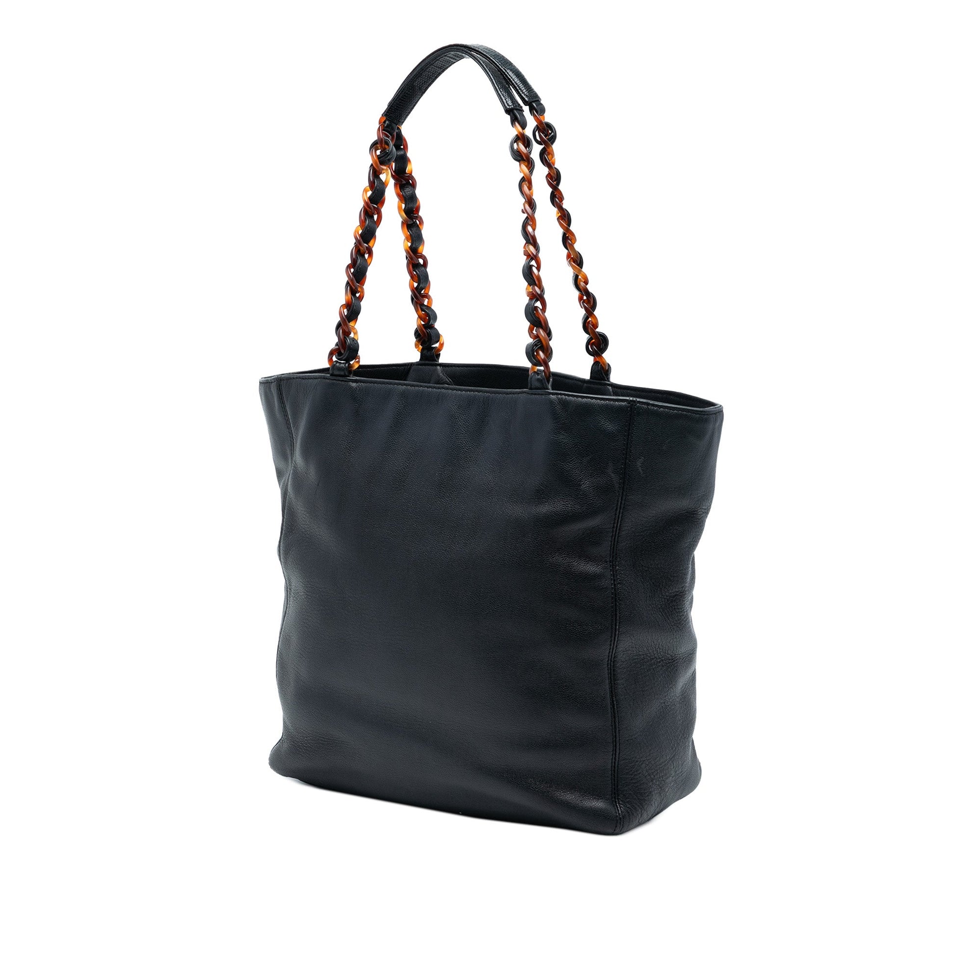 Chanel CC Caviar Tortoise Chain Tote