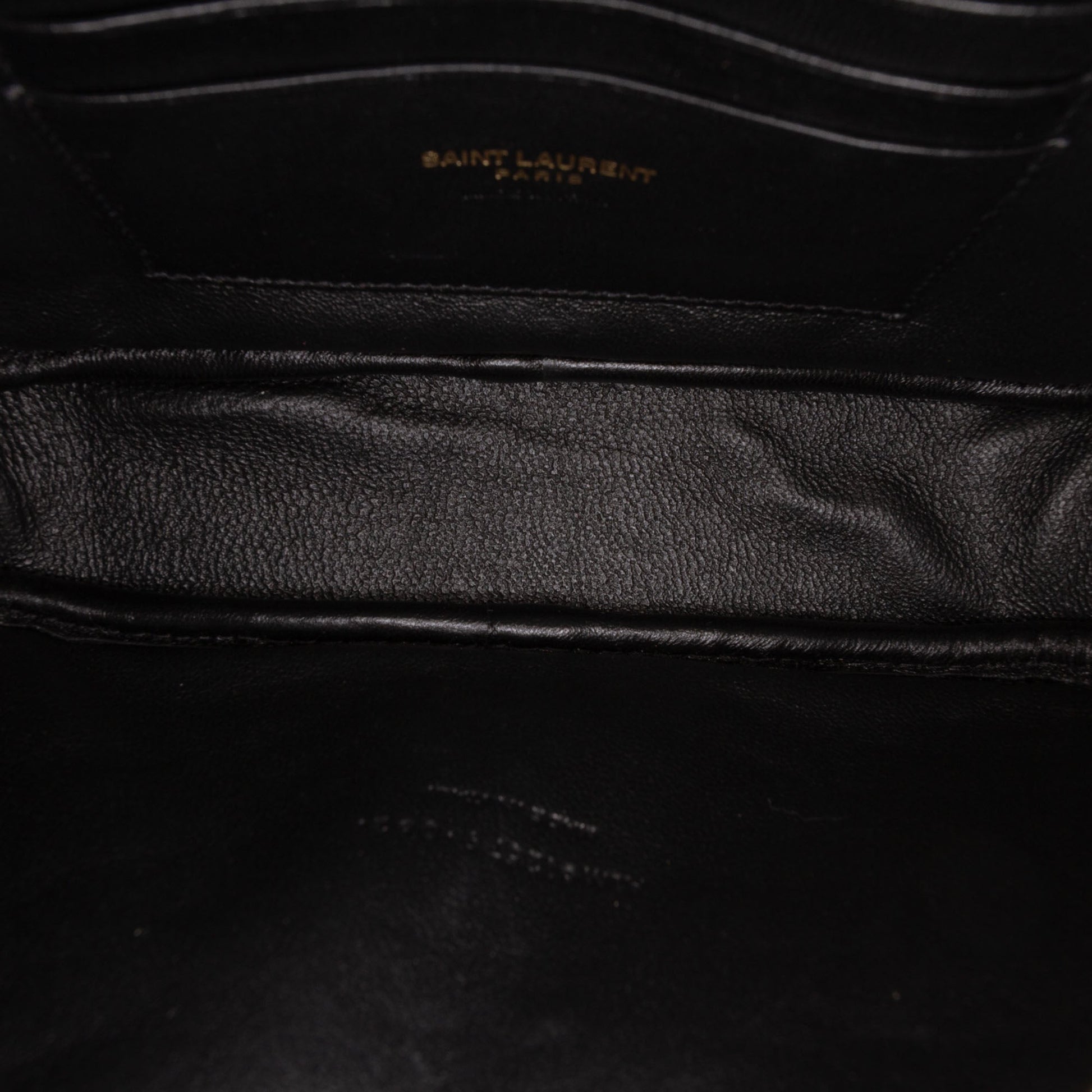 Saint Laurent Mini Grain de Poudre Chevron Monogram Lou Camera Bag