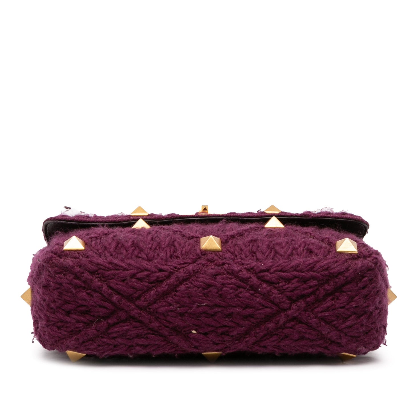 Valentino Large Knit Roman Stud Satchel
