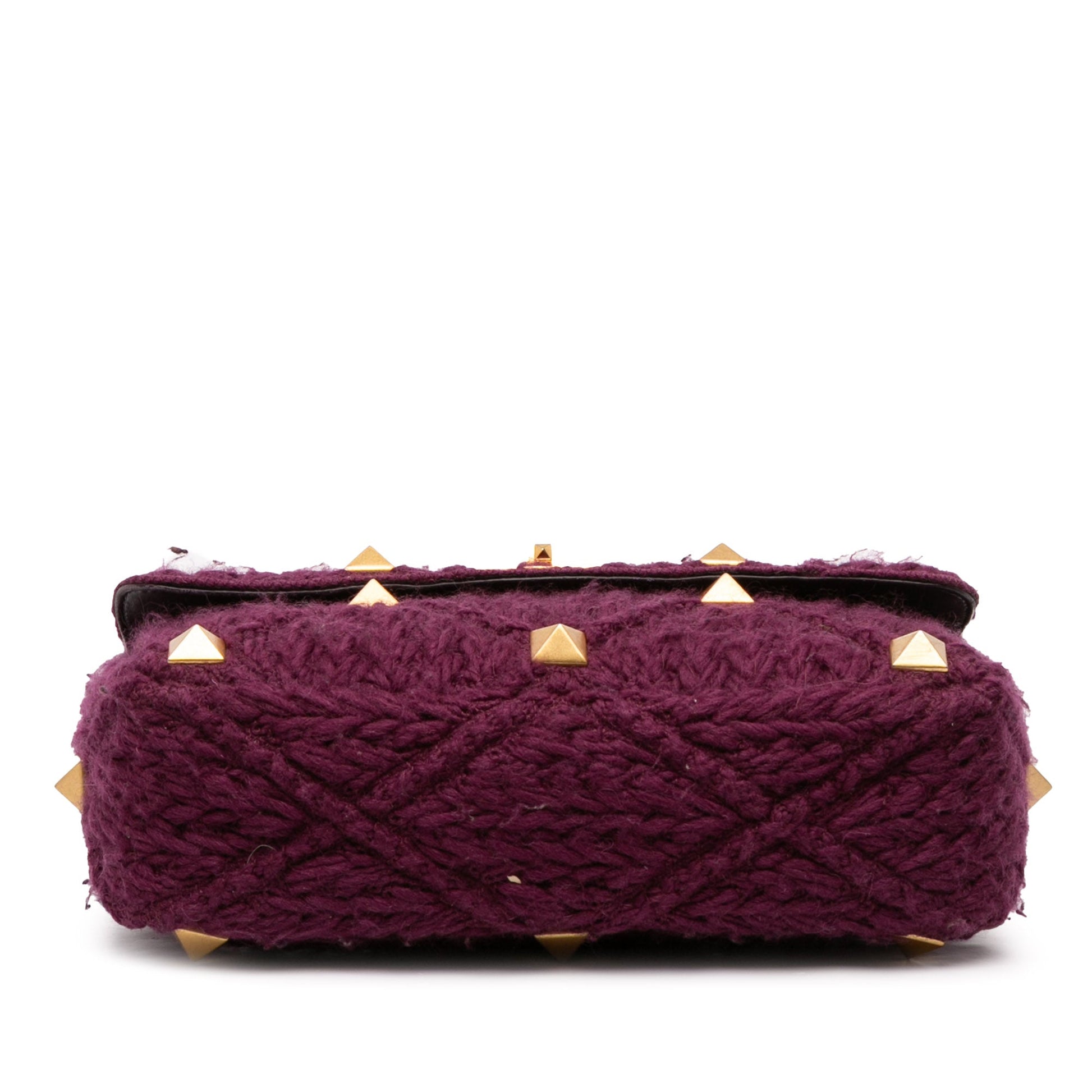 Valentino Large Knit Roman Stud Satchel