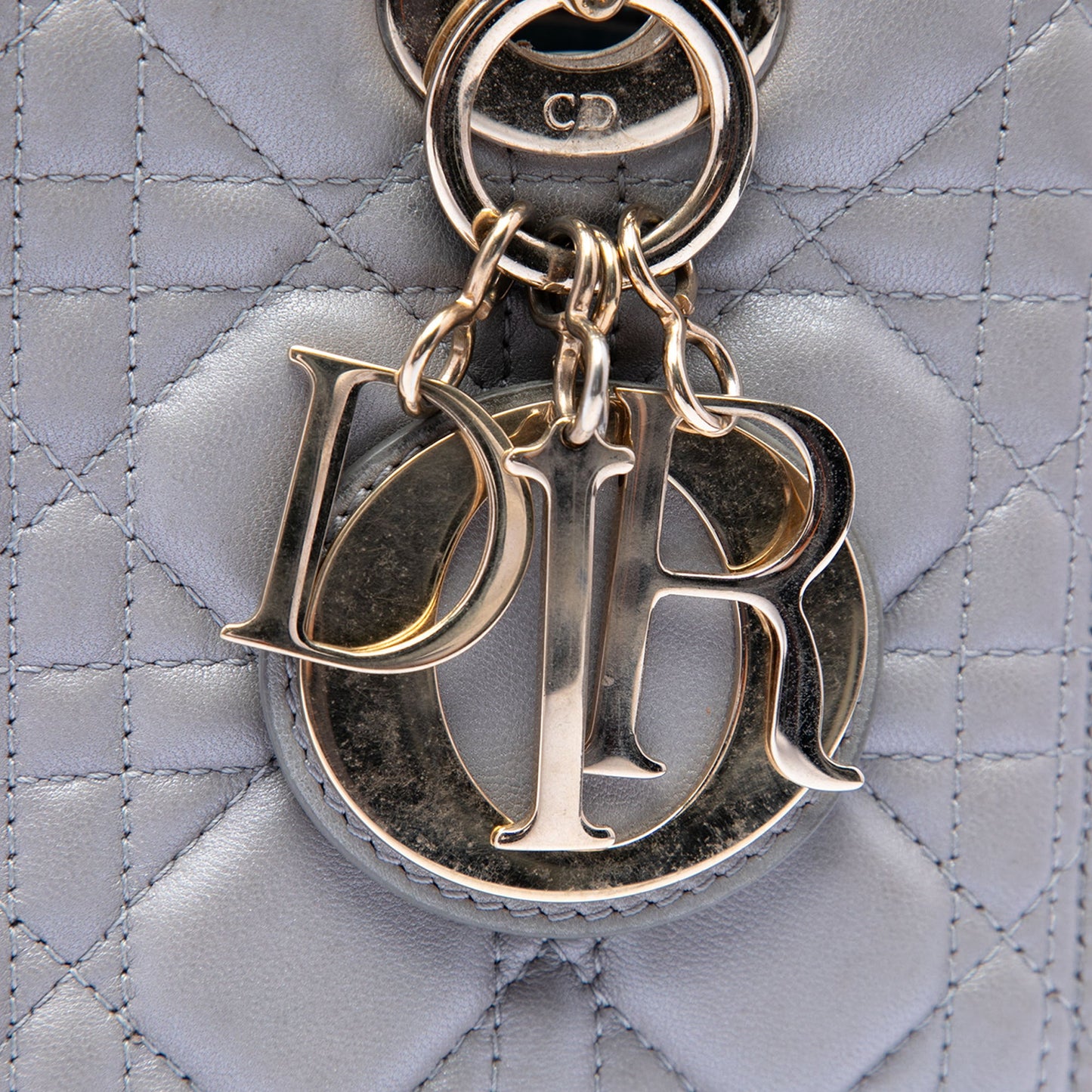 Dior Medium Pearlescent Lambskin Cannage Lady Dior