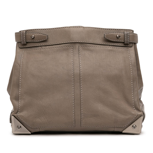 Leather Fold Over Trunk Adele Clutch