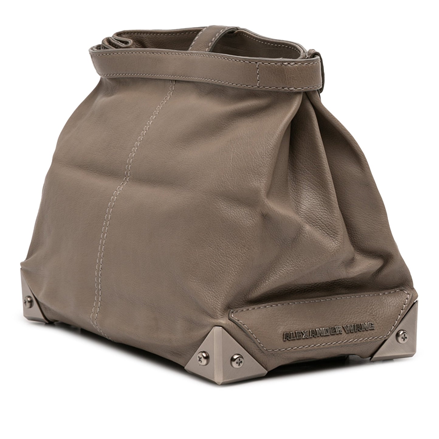 Leather Fold Over Trunk Adele Clutch
