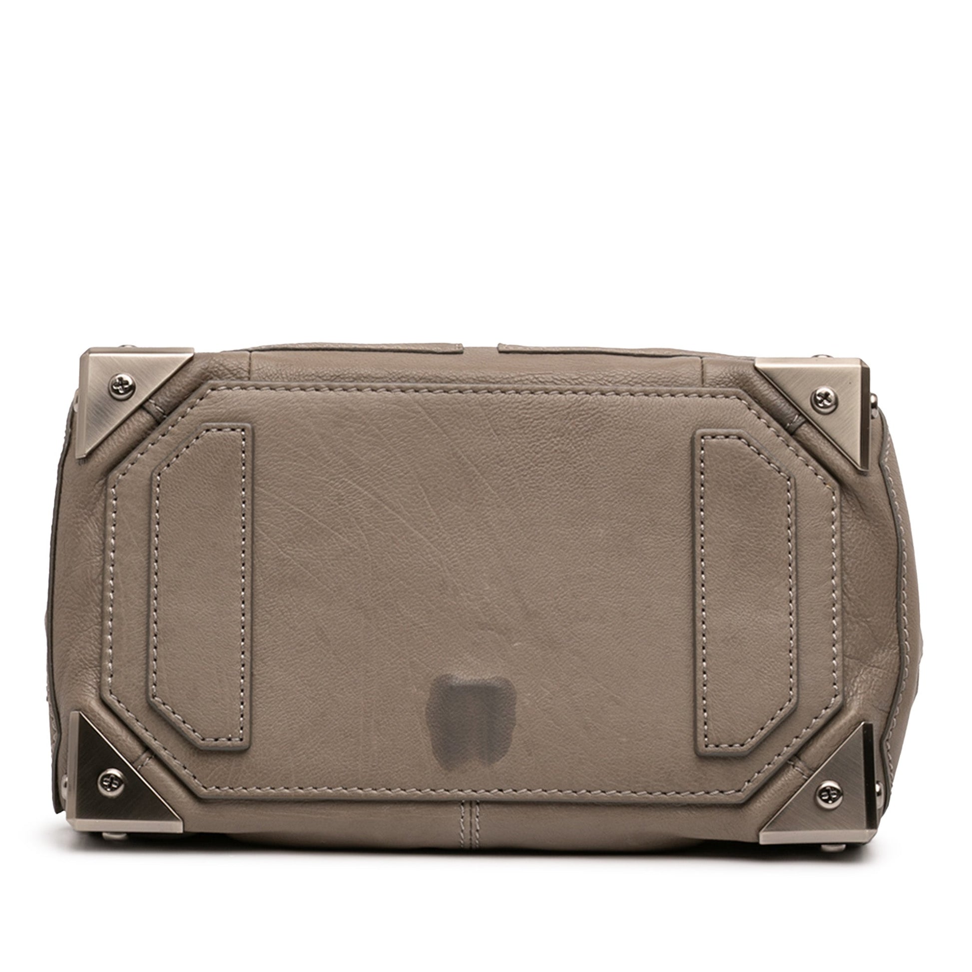 Leather Fold Over Trunk Adele Clutch