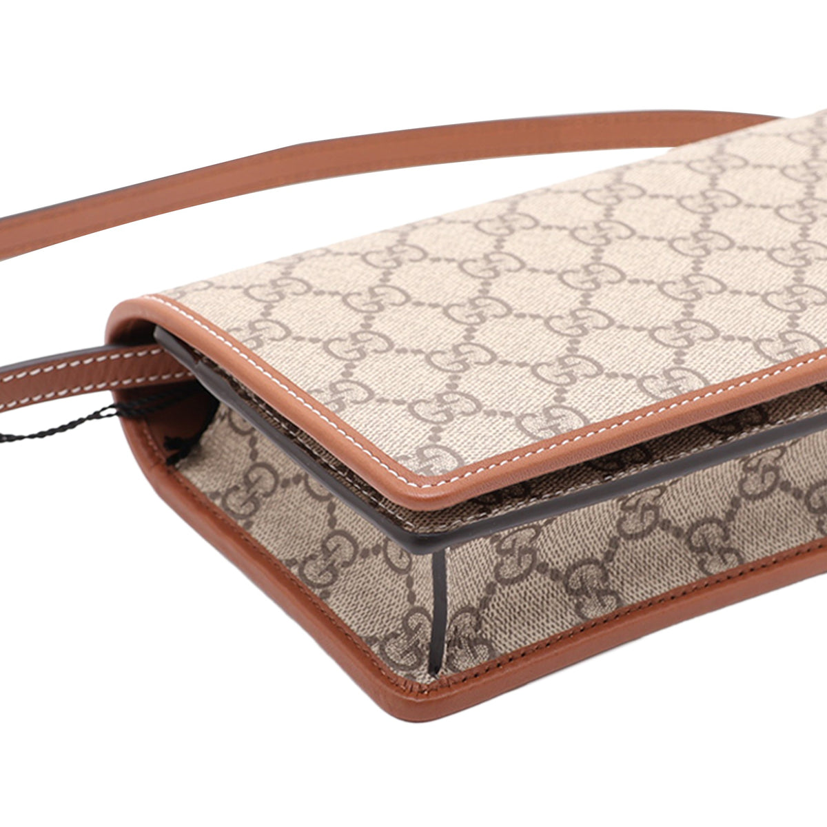 Gucci GG Supreme Emblem Wallet on Strap