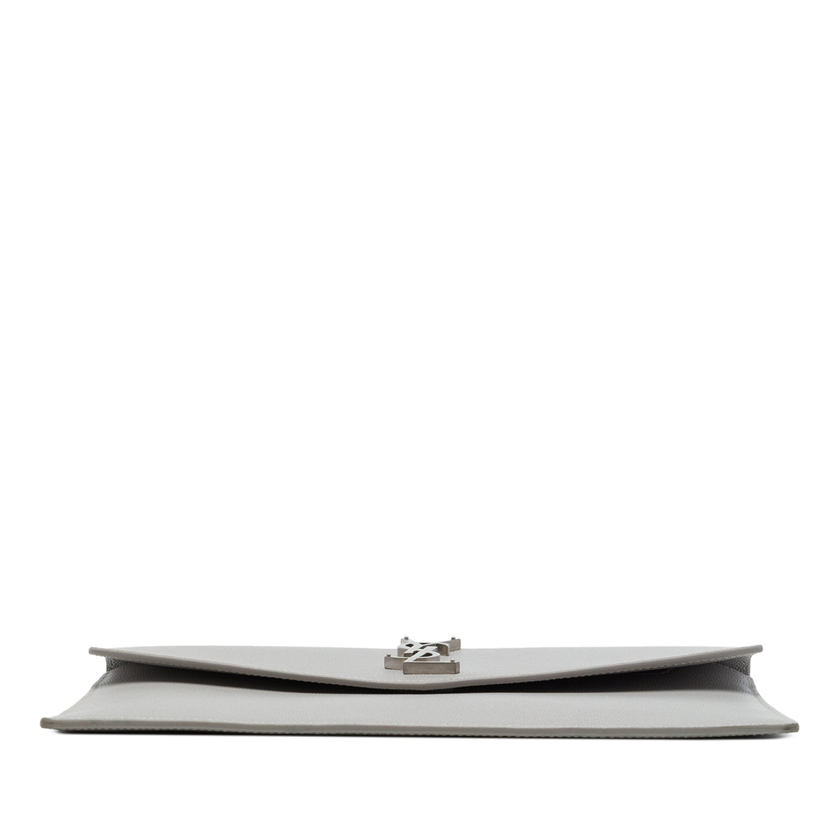 Saint Laurent Grain De Poudre Uptown Pouch — Gray