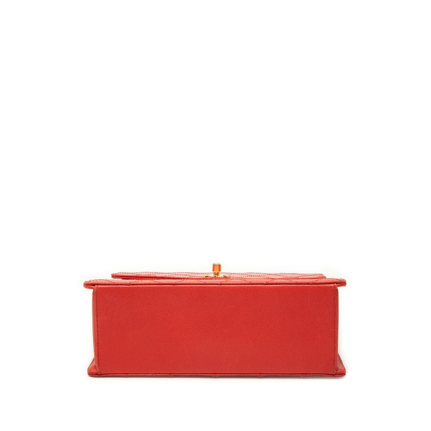 Chanel CC Quilted Caviar Turnlock Top Handle