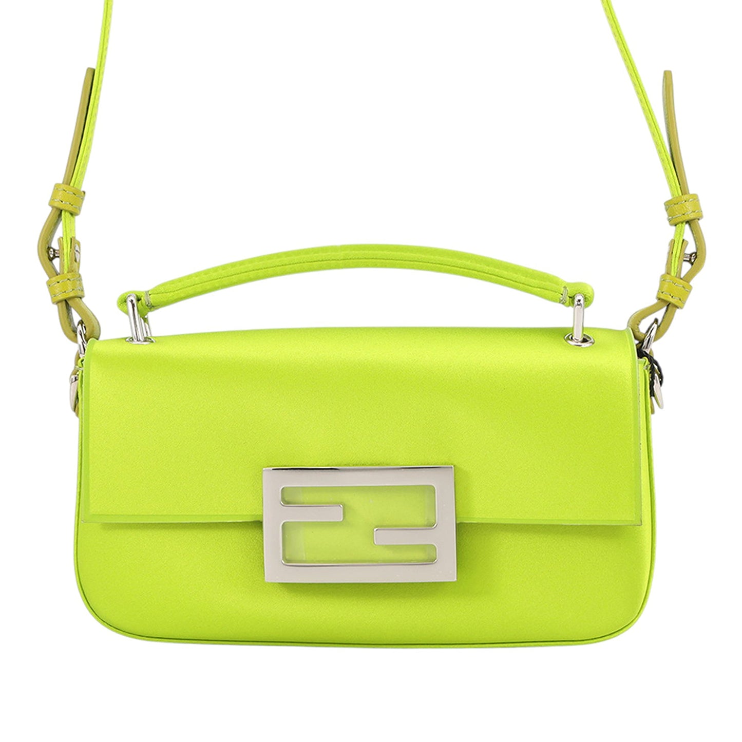 Fendi Silk Baguette Phone Pouch Satchel