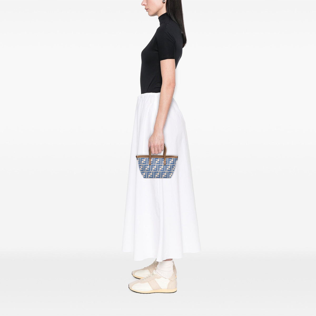 Fendi Mini Zucca Jacquard Roll Satchel