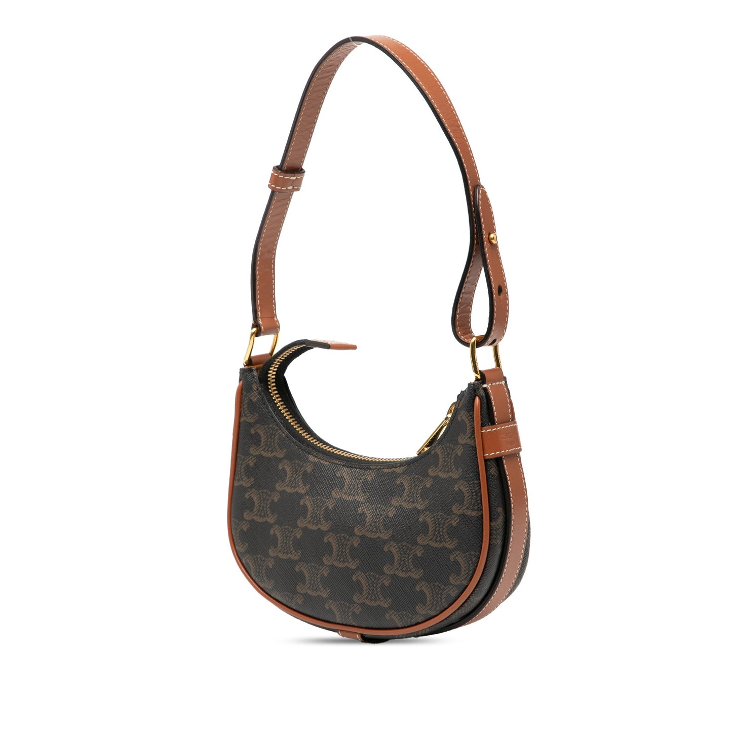 Celine Mini Triomphe Coated Canvas Ava Shoulder Bag