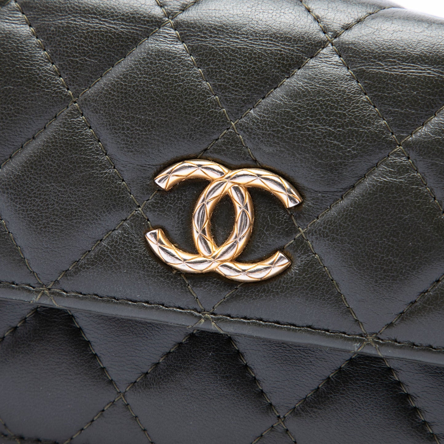 Chanel CC Quilted Lambskin Pillow Crush Flap Phone Holder with Chain