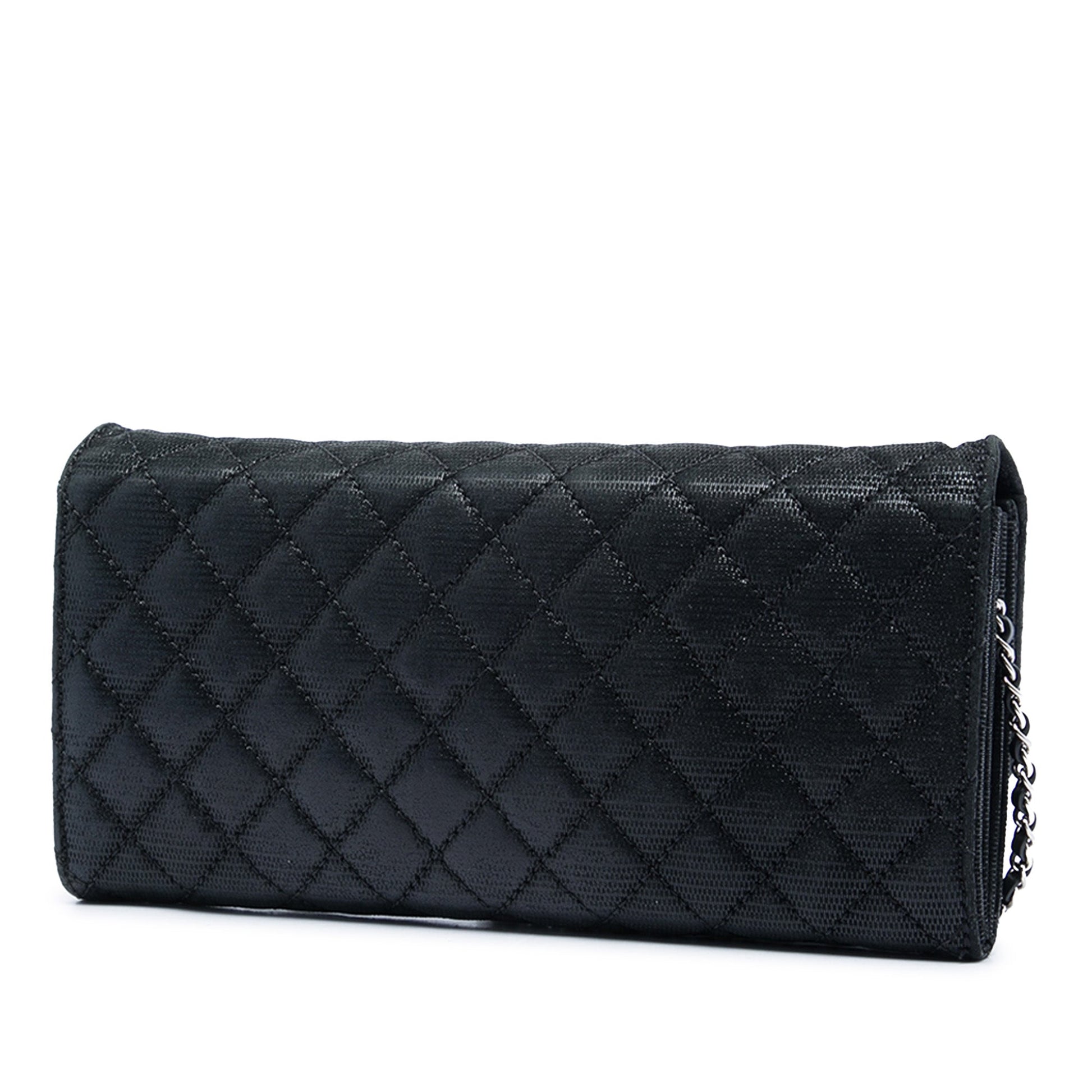 Chanel CC Quilted Iridescent Fabric East West Flap