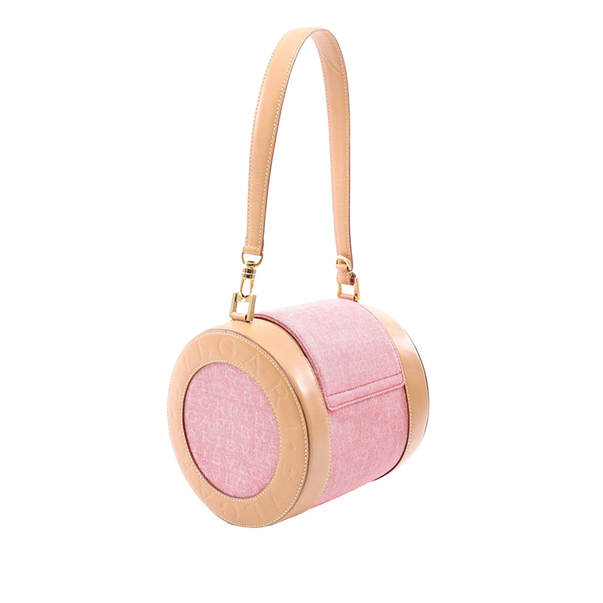Bvlgari Logomania Canvas Cylinder Handbag