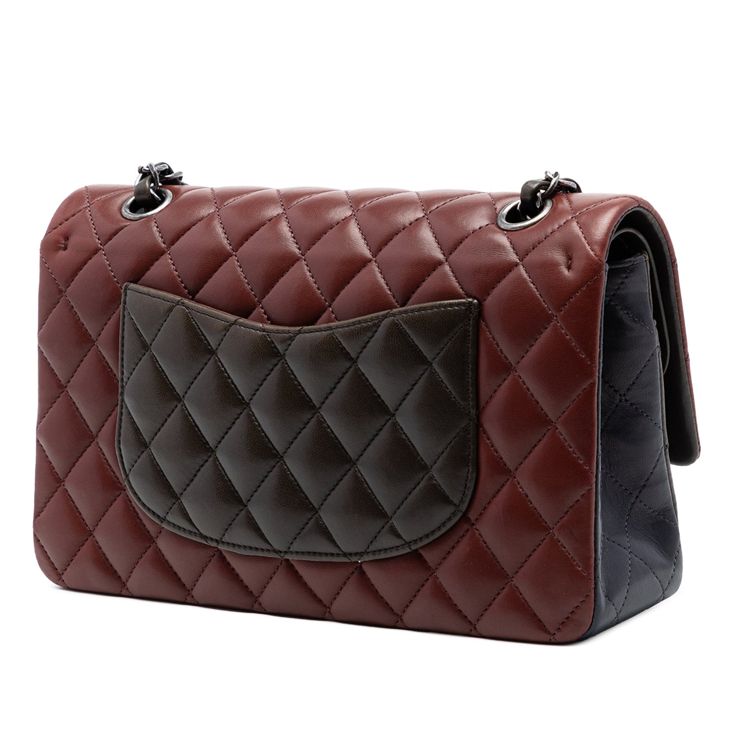 Chanel Medium Classic Tricolor Lambskin Double Flap