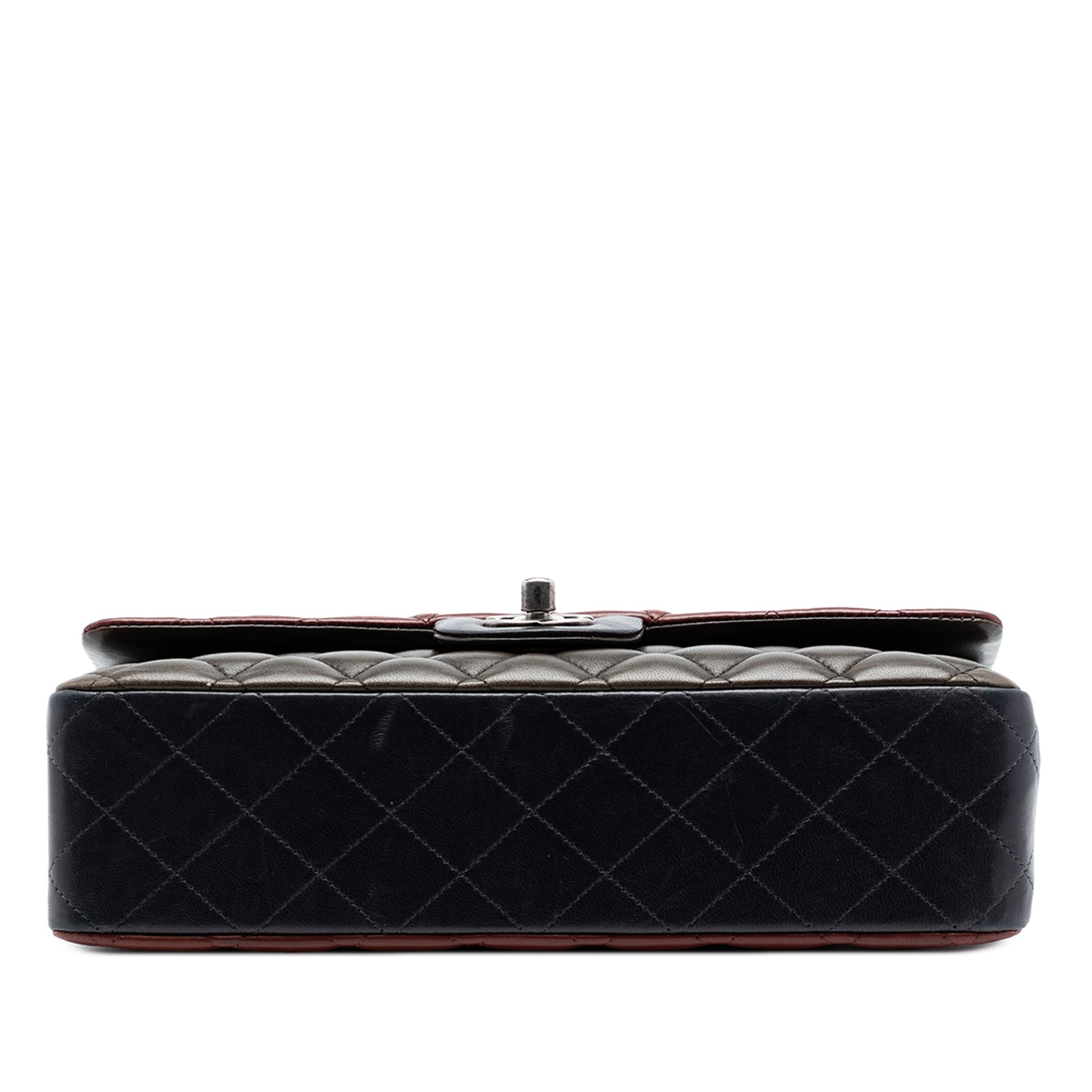 Chanel Medium Classic Tricolor Lambskin Double Flap