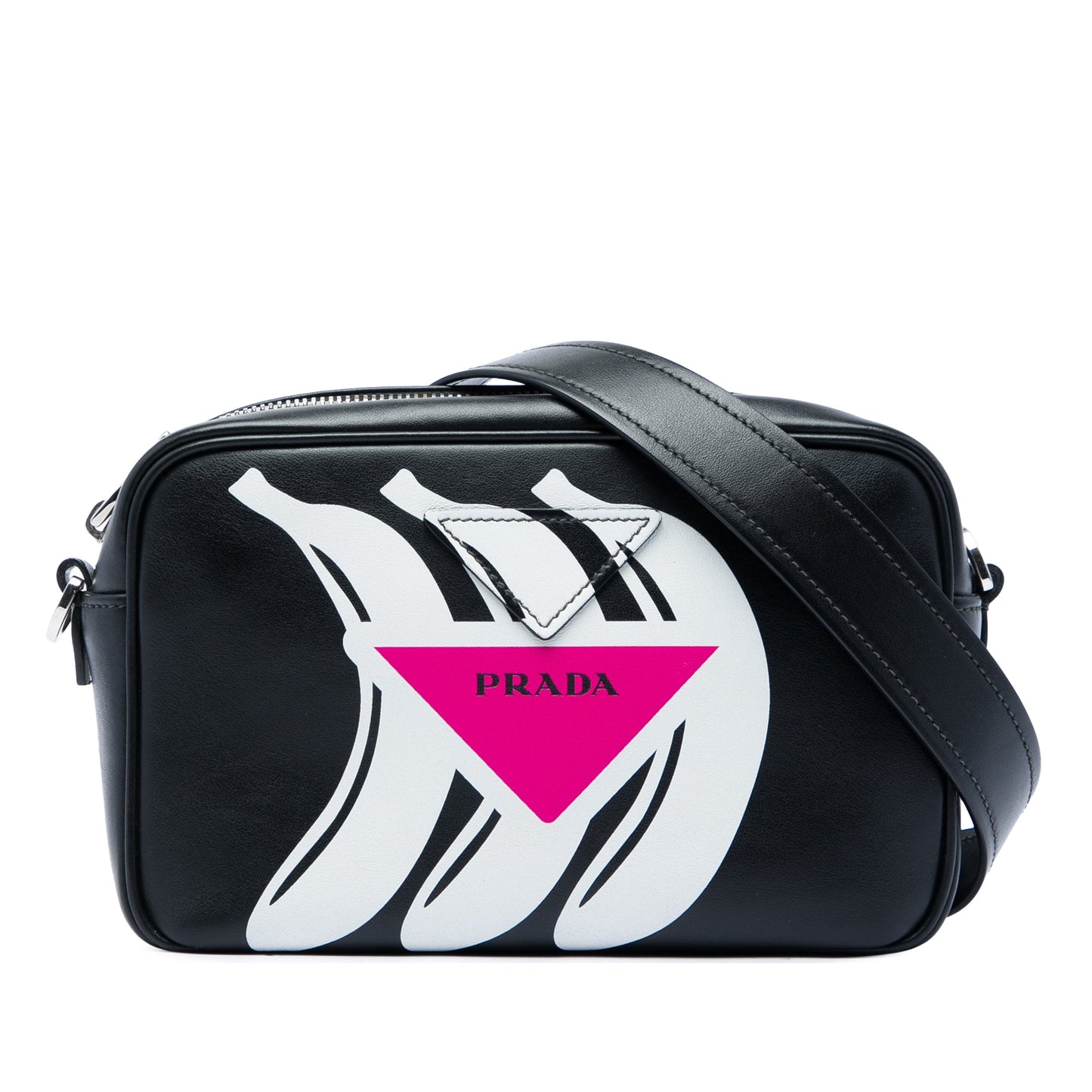 Prada City Calf Banana Print Camera Bag