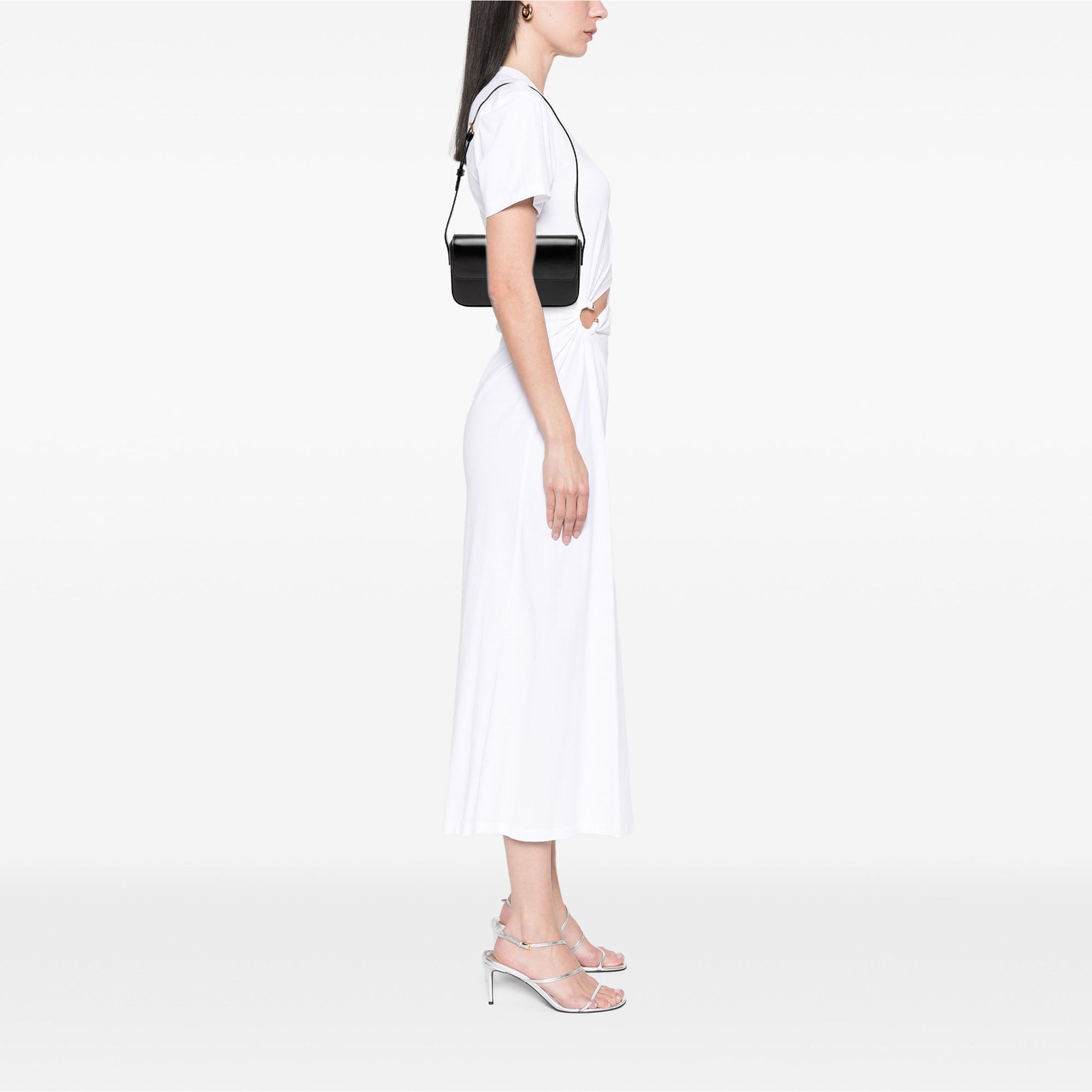 Celine Shiny Calfskin Triomphe Claude Shoulder Bag