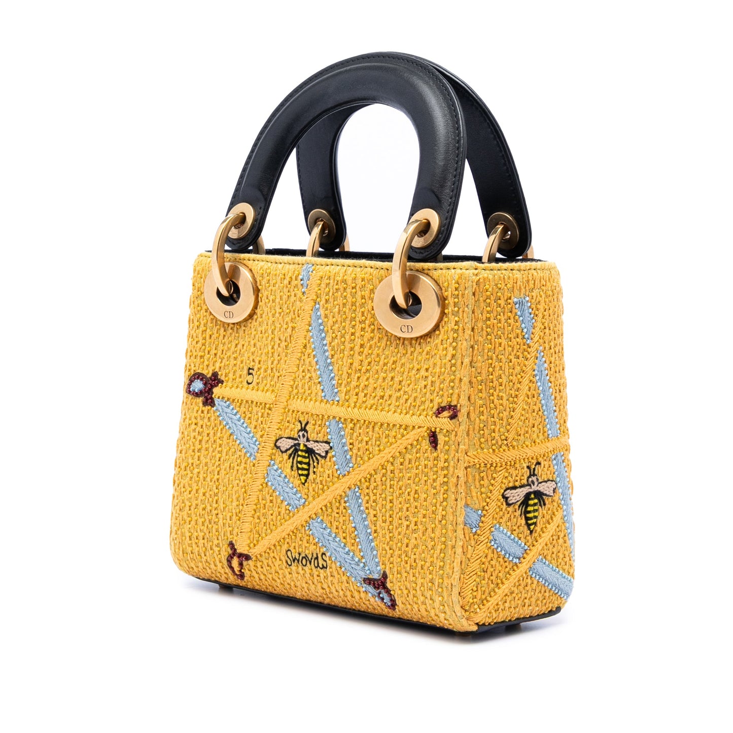 Dior Mini Embroidered Canvas Swords Lady Dior