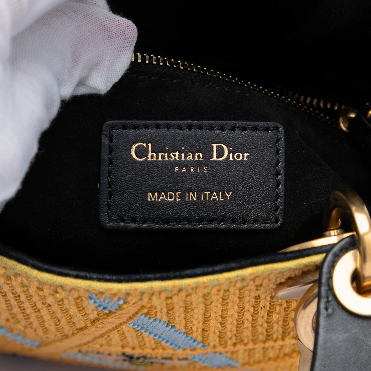 Dior Mini Embroidered Canvas Swords Lady Dior
