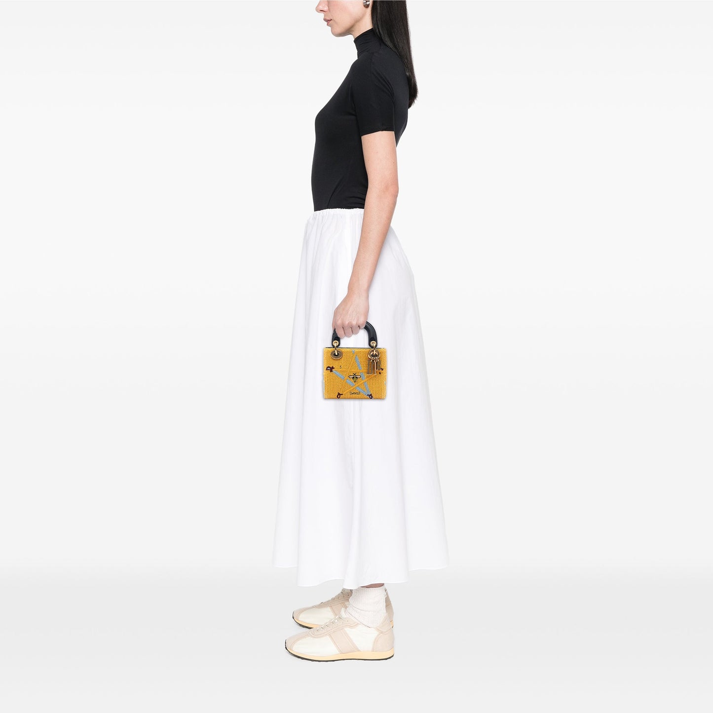Dior Mini Embroidered Canvas Swords Lady Dior