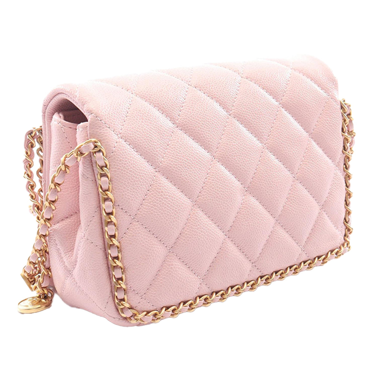 Chanel CC Quilted Caviar Chain Around Flap