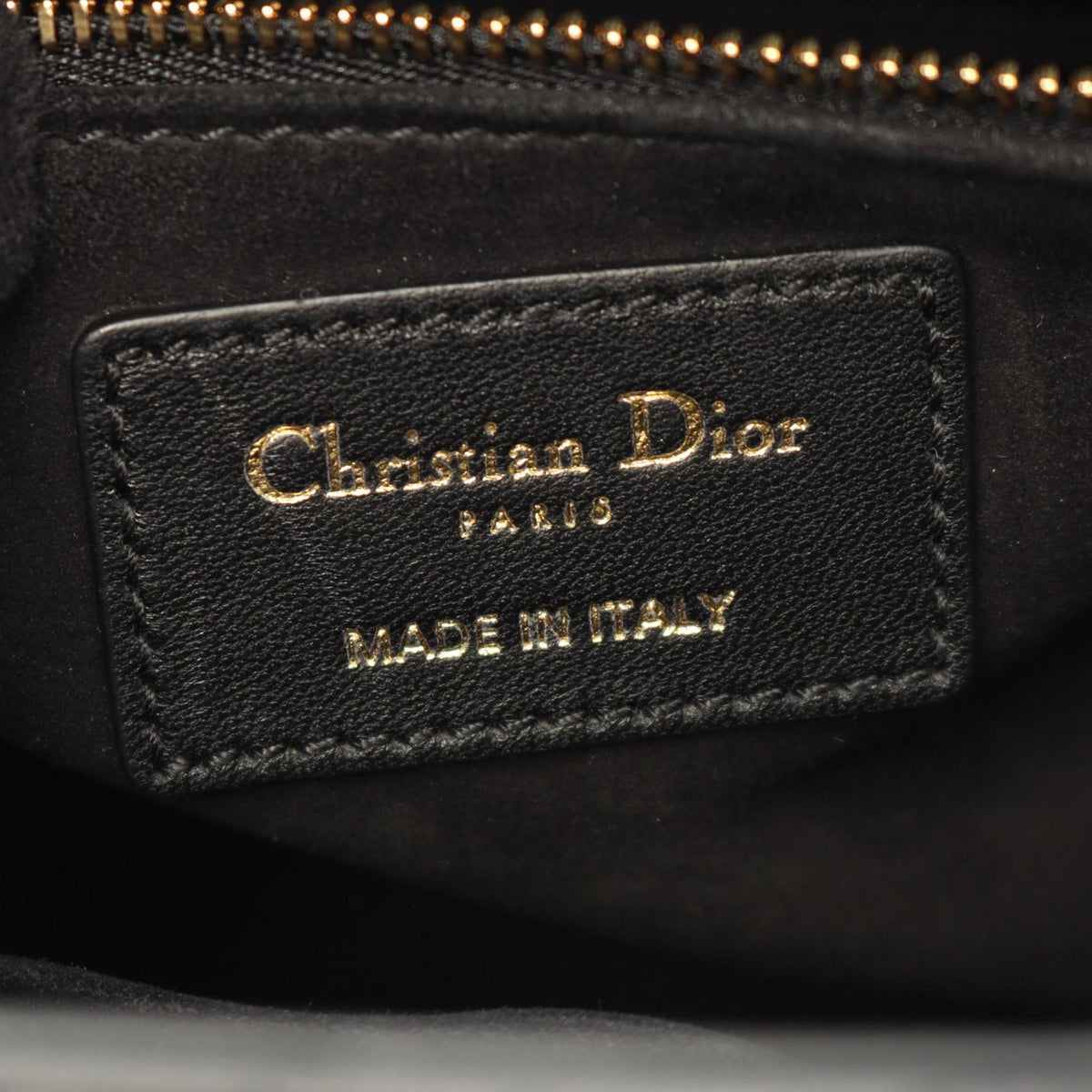 Dior Medium Lambskin Cannage Lady Dior — Black