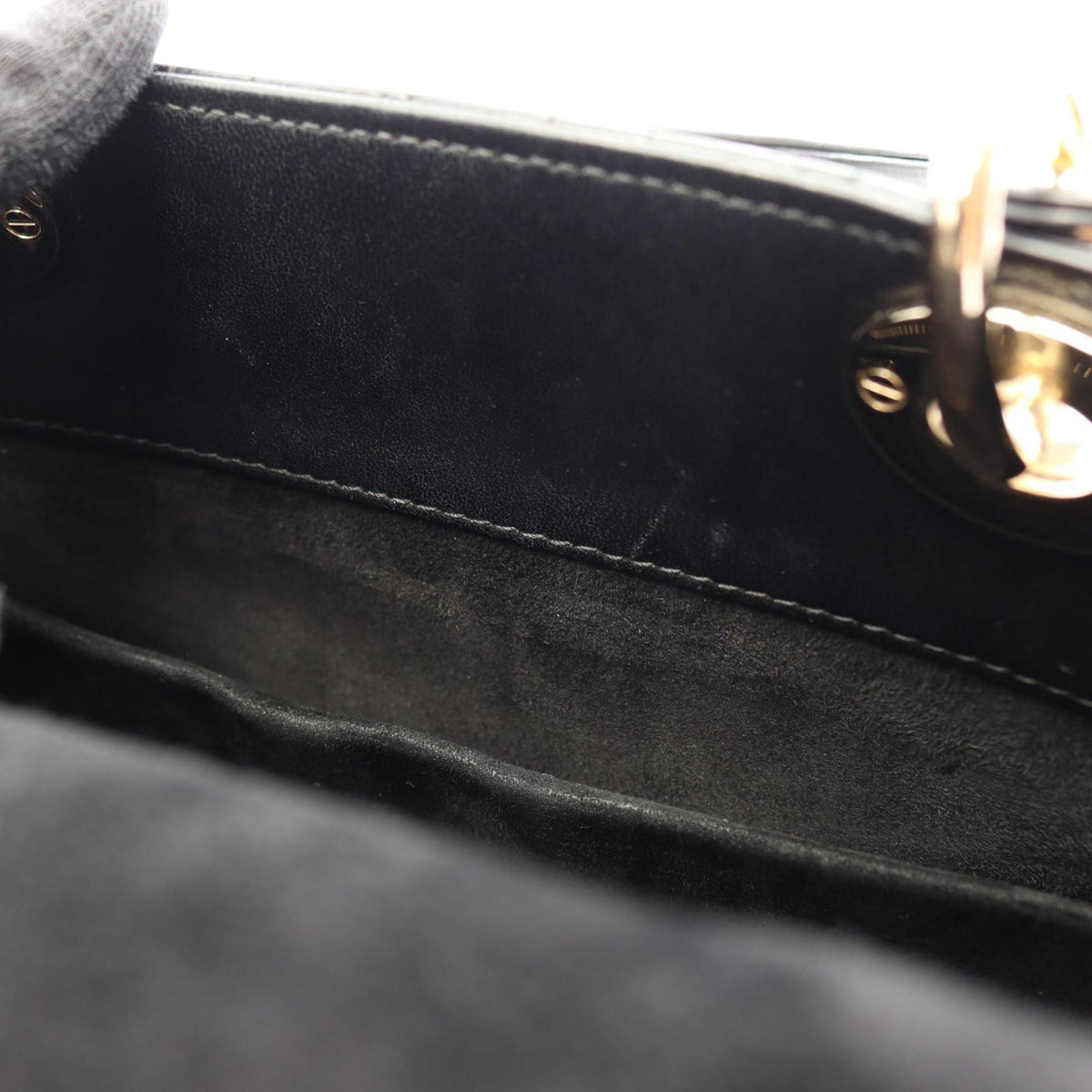 Dior Medium Lambskin Cannage Lady Dior — Black