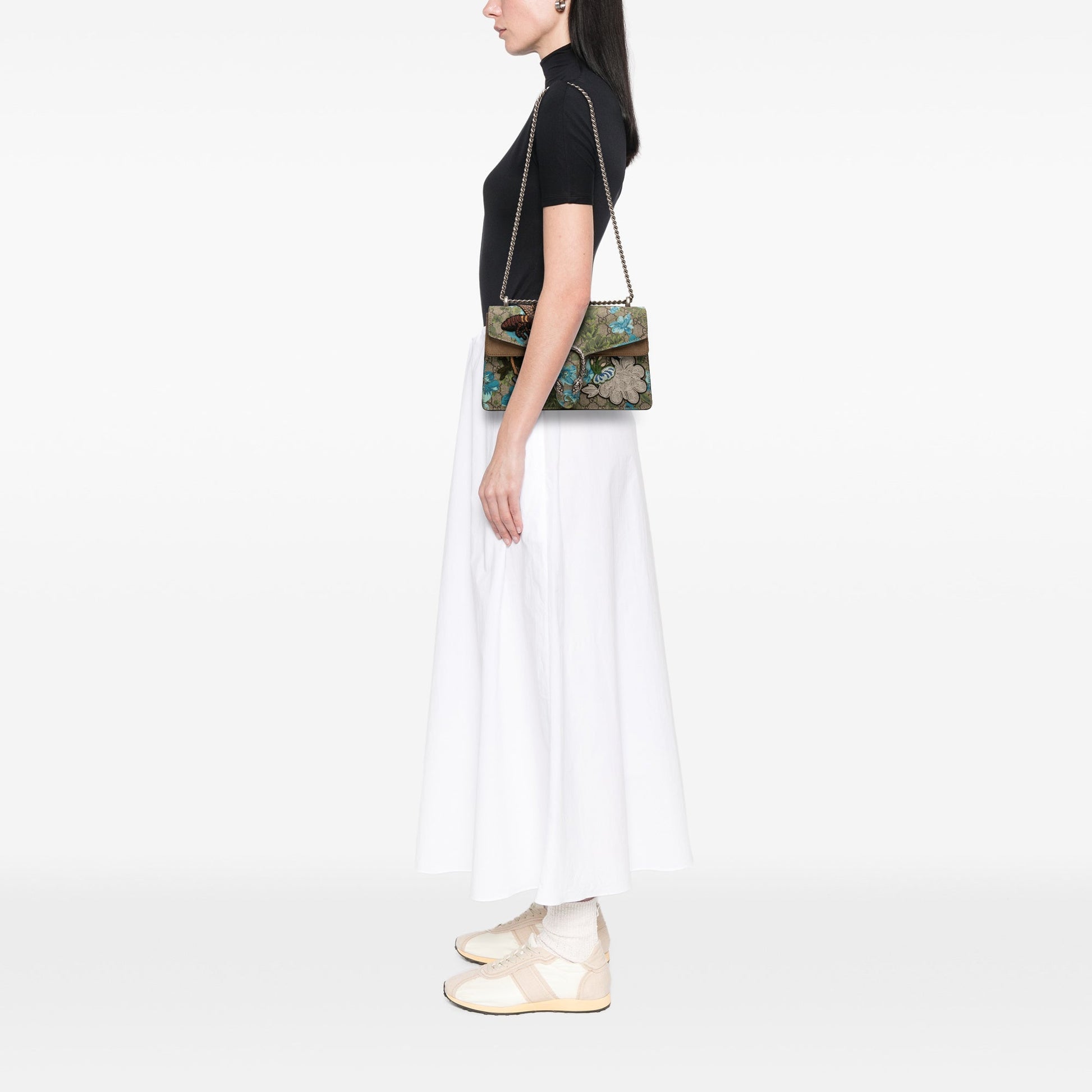 Gucci Medium GG Supreme Blooms and Bee Dionysus Shoulder Bag