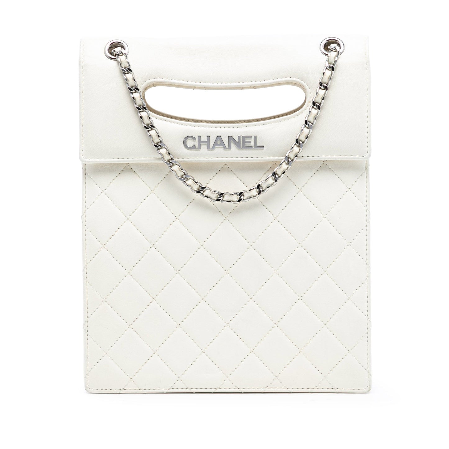 Chanel Quilted Lambskin Delivery Cutout Handle Bag