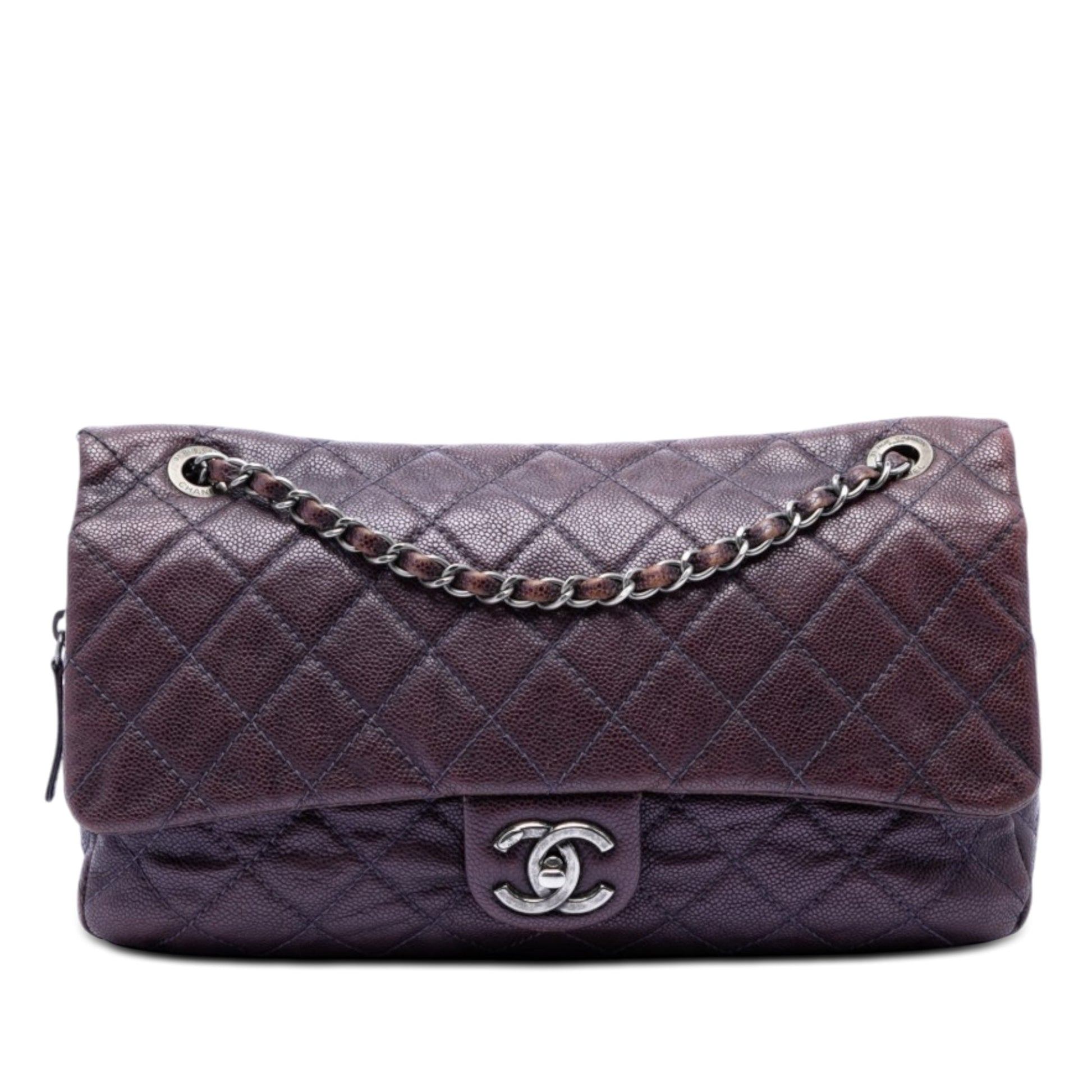 Chanel Jumbo Quilted Iridescent Caviar Easy Flap