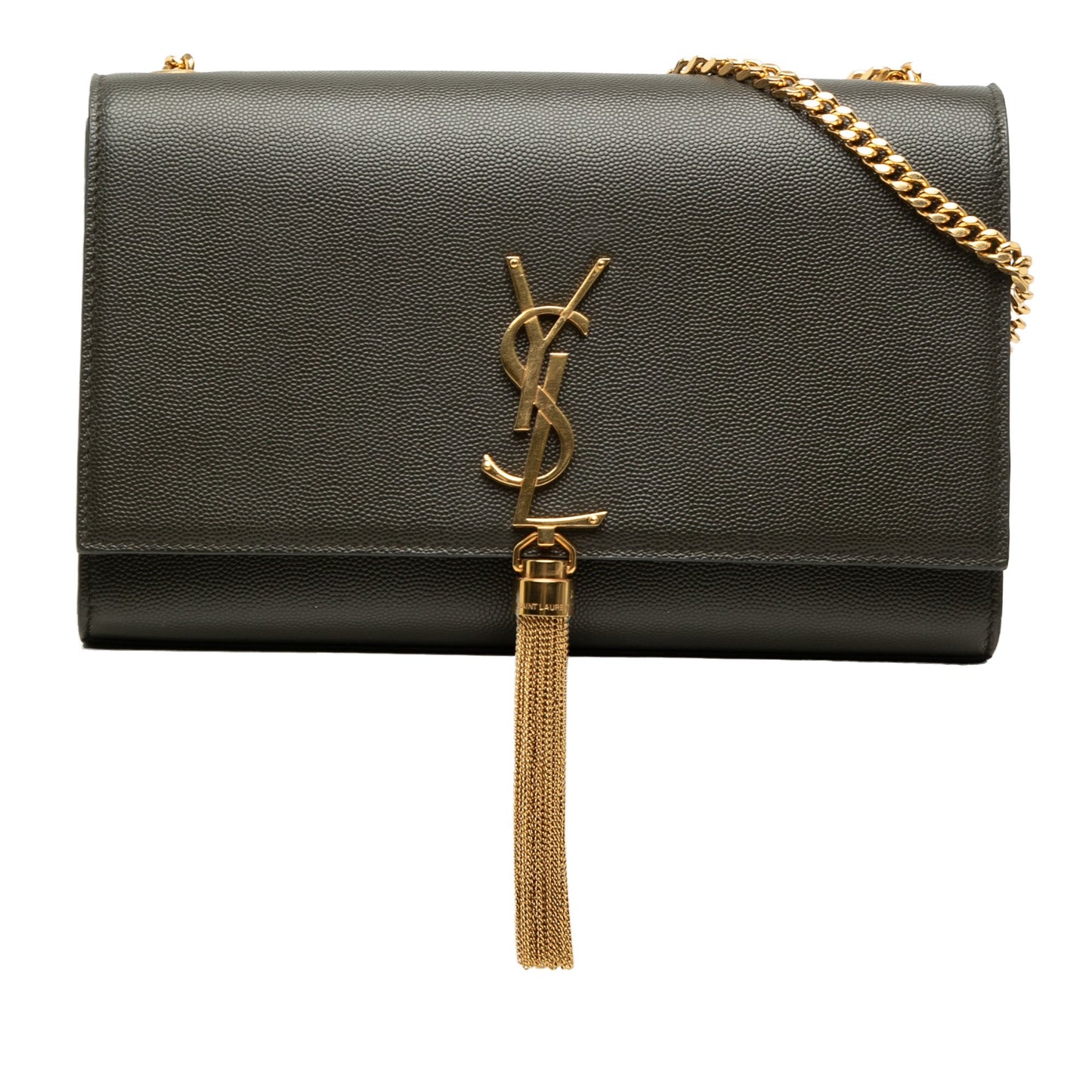 Saint Laurent Medium Grain de Poudre Monogram Kate Tassel Crossbody