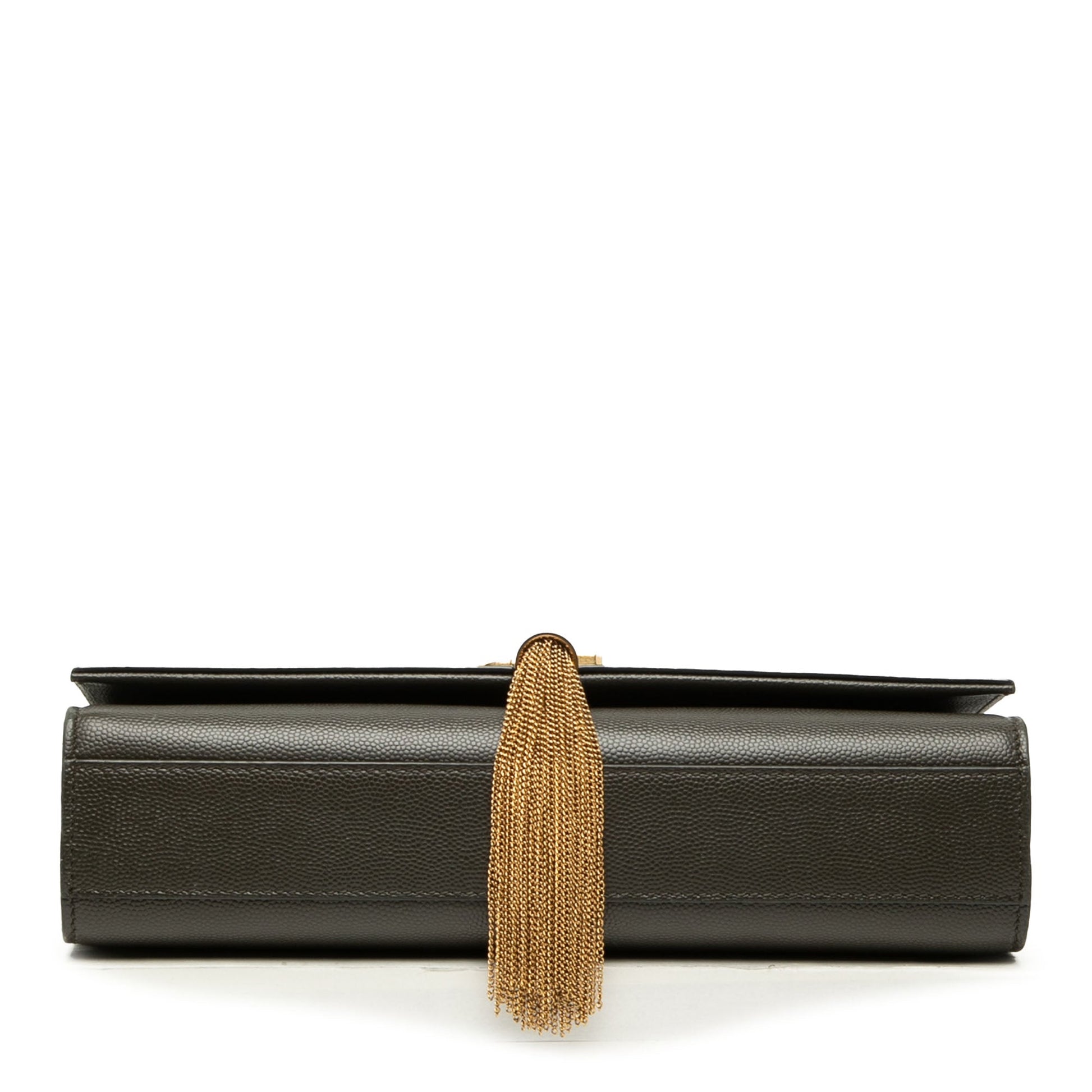 Saint Laurent Medium Grain de Poudre Monogram Kate Tassel Crossbody