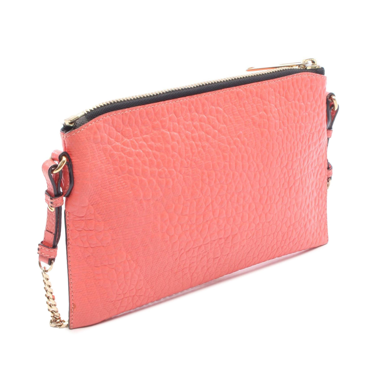 Burberry Small Grain Check Embossed Leather Chichester Crossbody — Pink