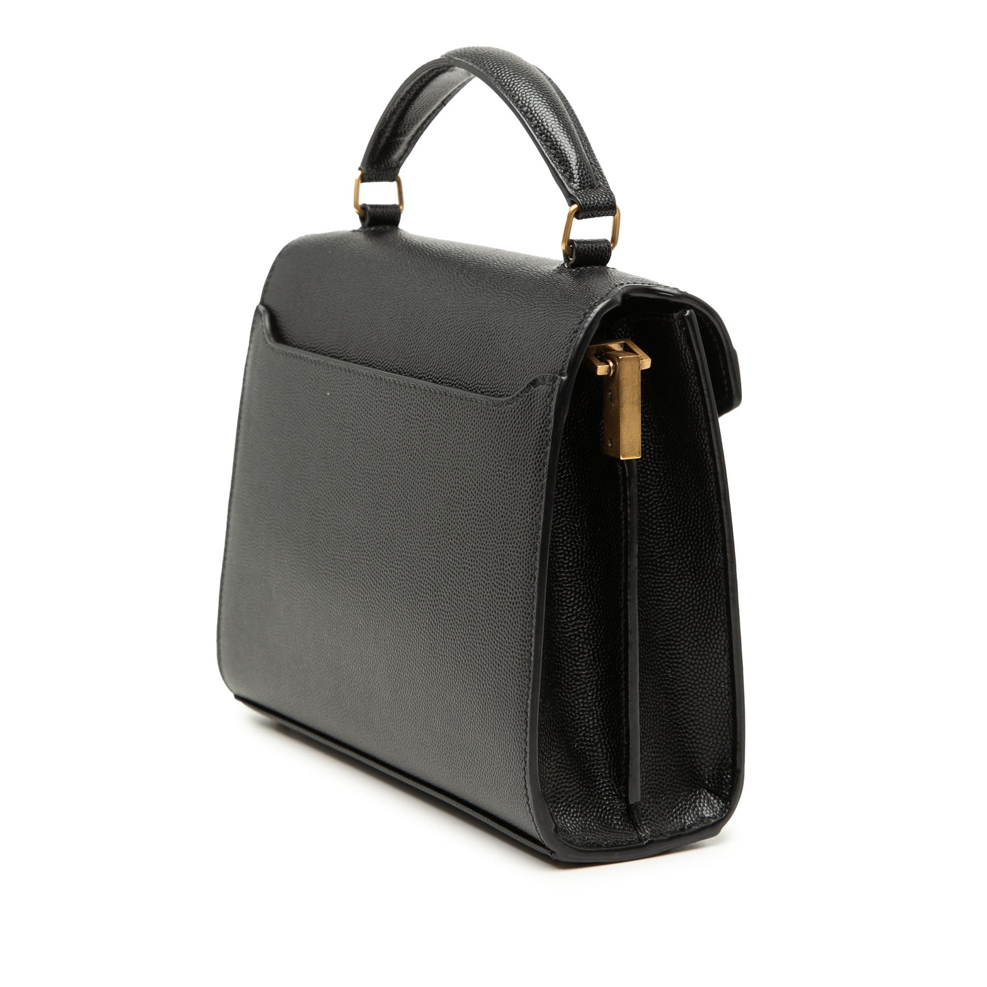 Saint Laurent Mini Grain de Poudre Monogram Cassandra Top Handle Bag
