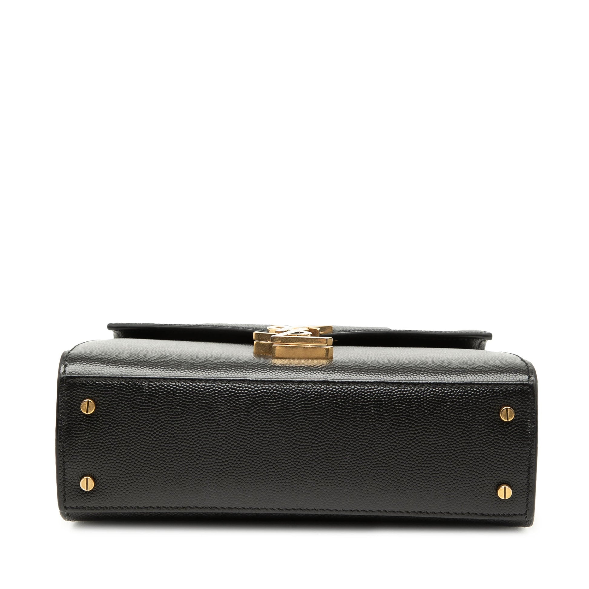 Saint Laurent Mini Grain de Poudre Monogram Cassandra Top Handle Bag