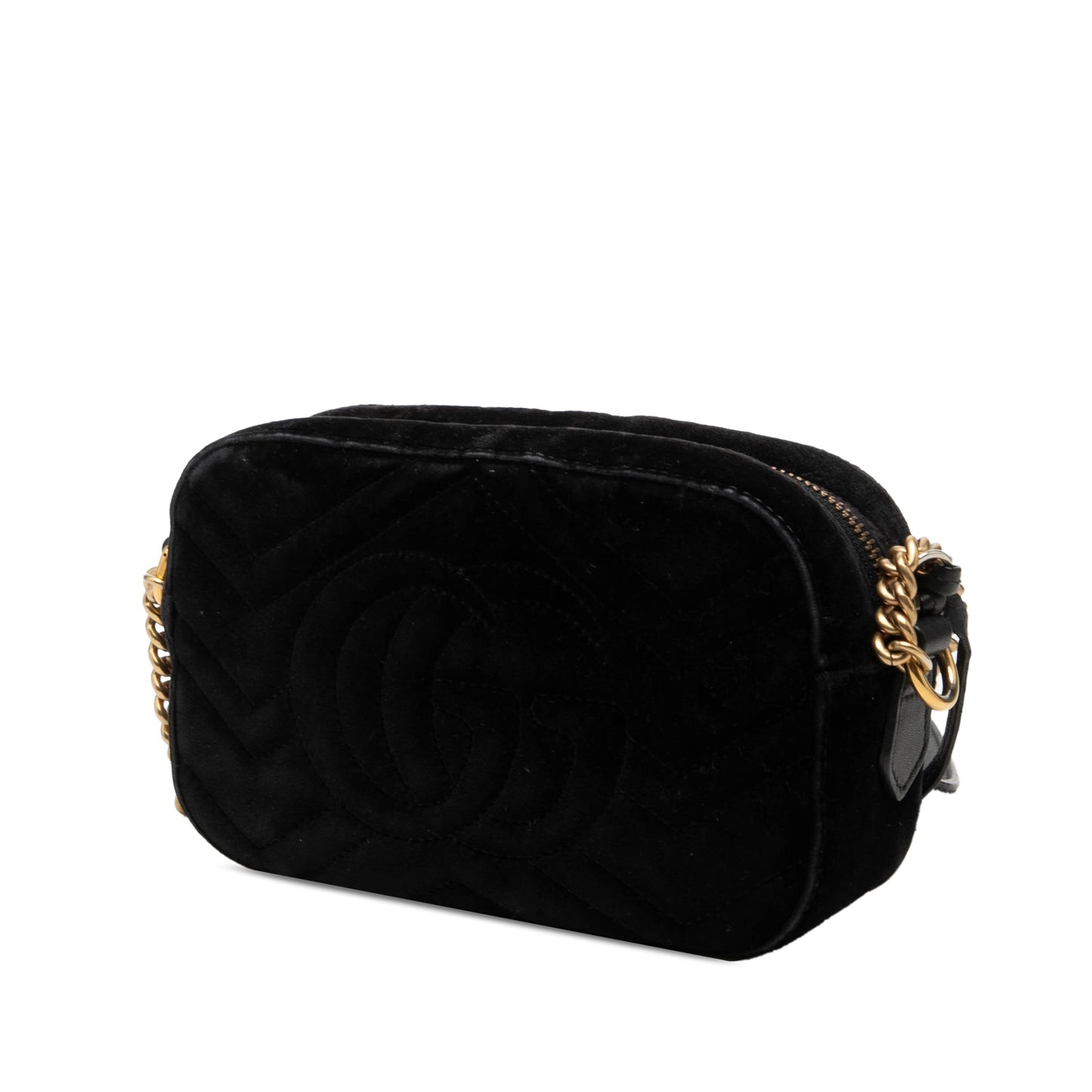 Gucci Mini GG Marmont Crystal Embellished Matelasse Velvet Crossbody