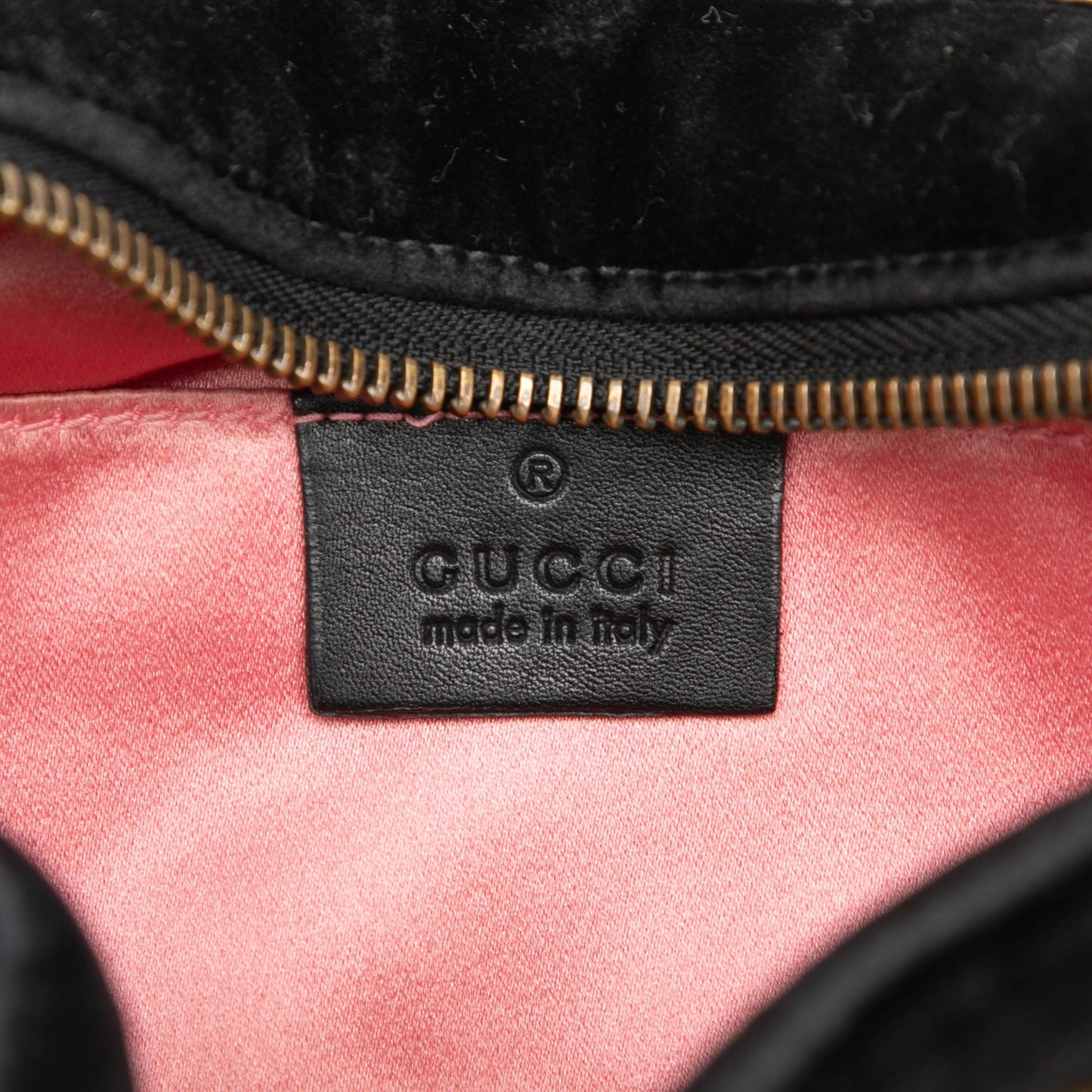 Gucci Mini GG Marmont Crystal Embellished Matelasse Velvet Crossbody