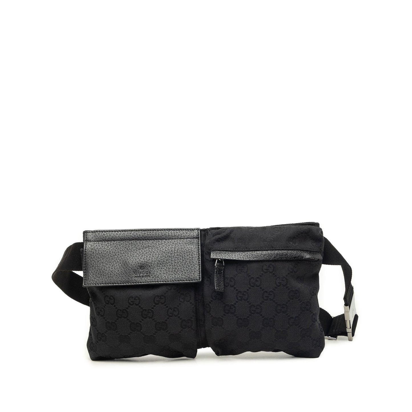 Gucci GG Canvas Double Pocket Belt Bag