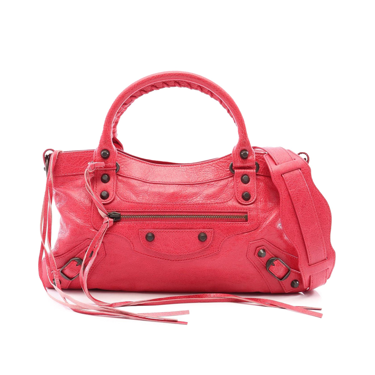 Balenciaga Lambskin Motocross Classic First Satchel