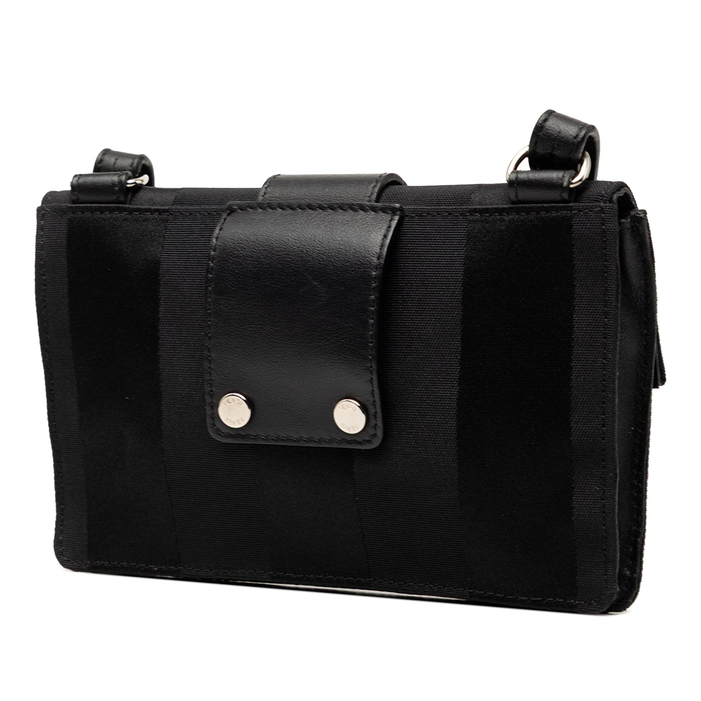 Fendi Pequin Nylon Convertible Baguette Pouch