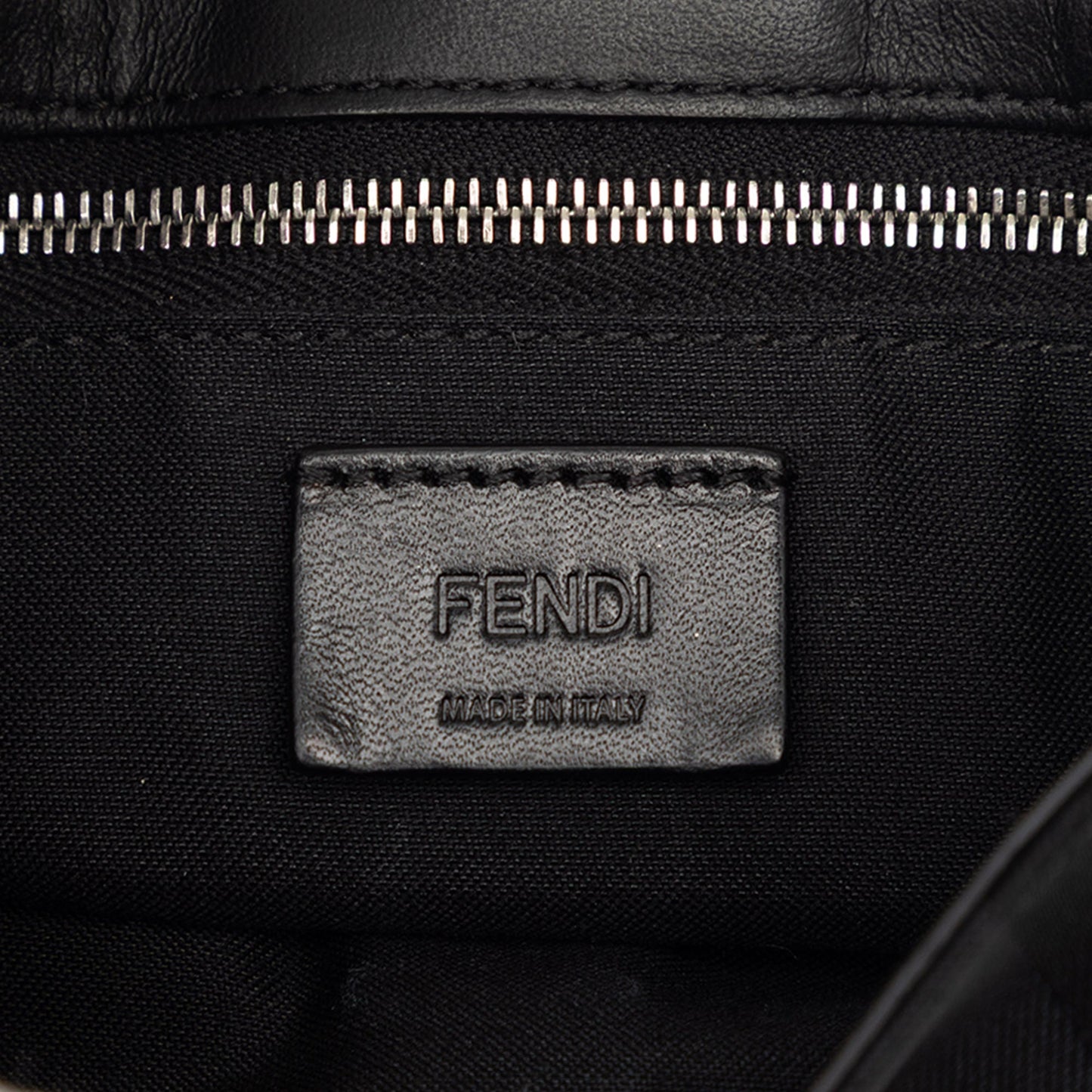 Fendi Pequin Nylon Convertible Baguette Pouch