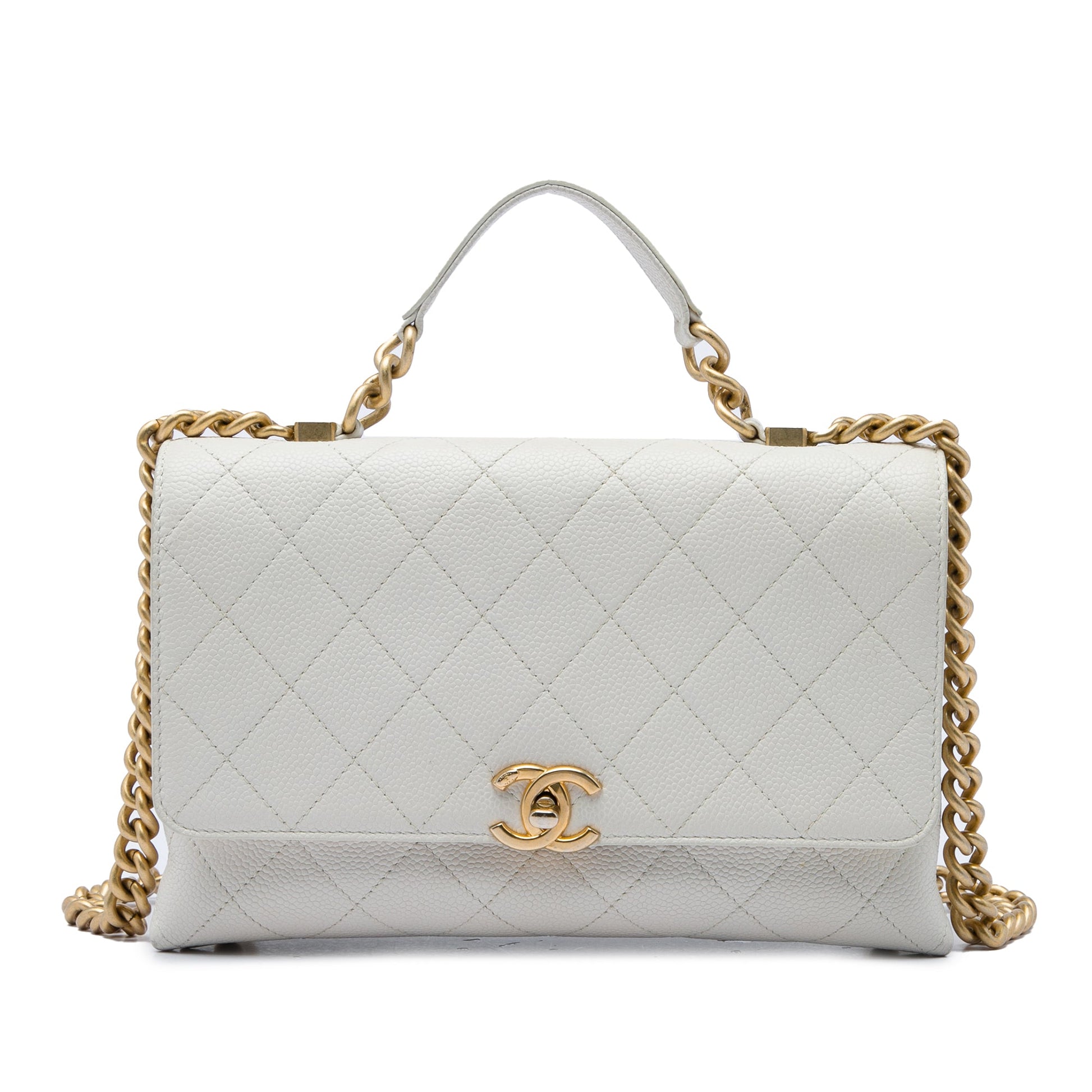 Chanel Medium Stitched Caviar Chic Affinity Top Handle Bag