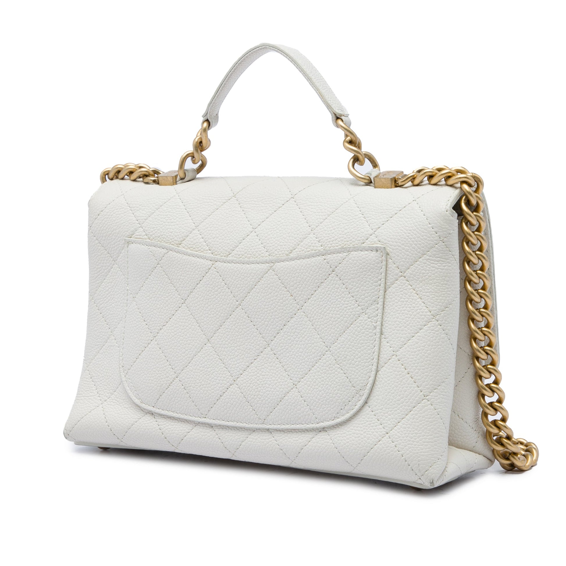 Chanel Medium Stitched Caviar Chic Affinity Top Handle Bag