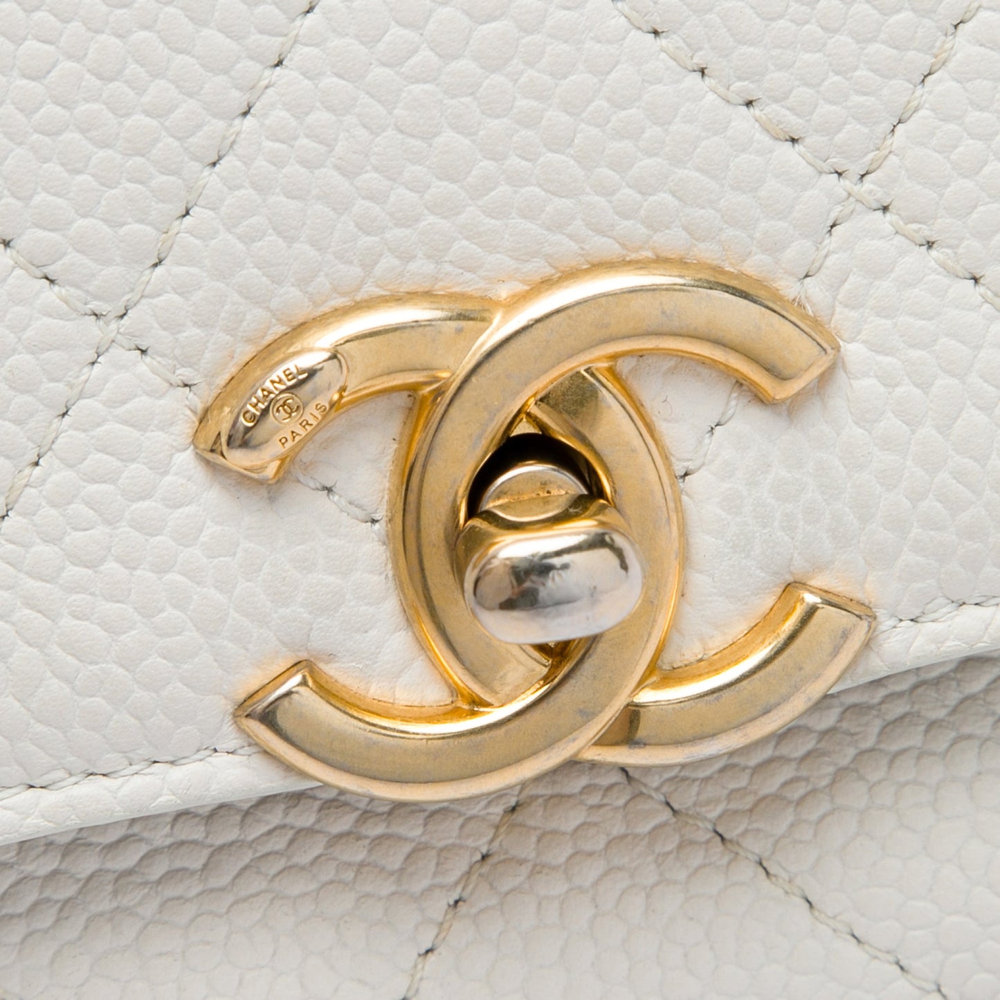 Chanel Medium Stitched Caviar Chic Affinity Top Handle Bag