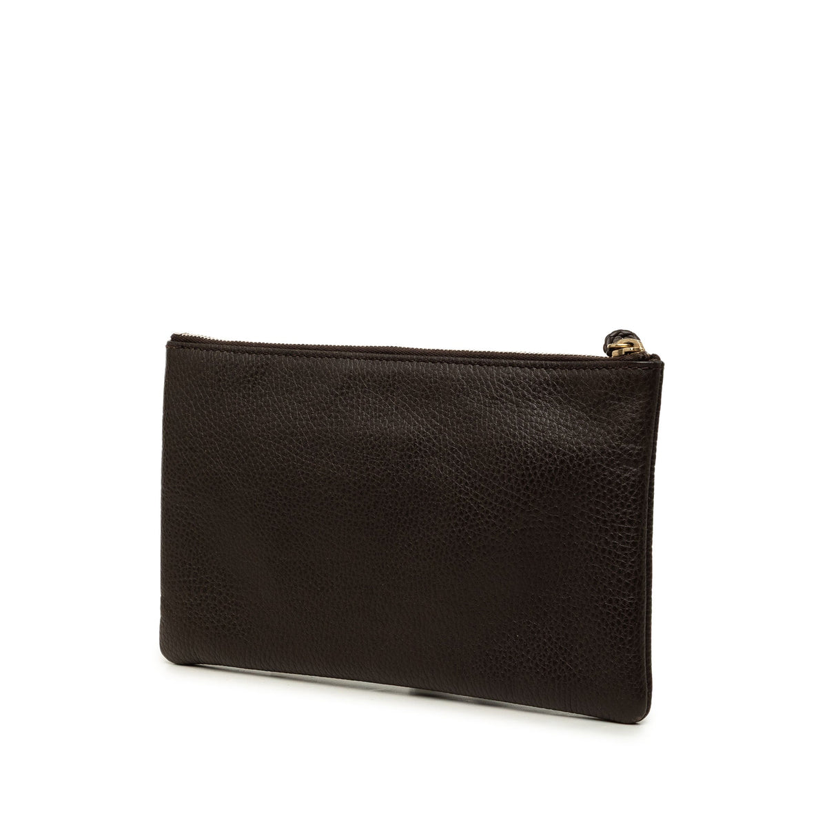 Gucci Calfskin Bamboo Clutch — Brown