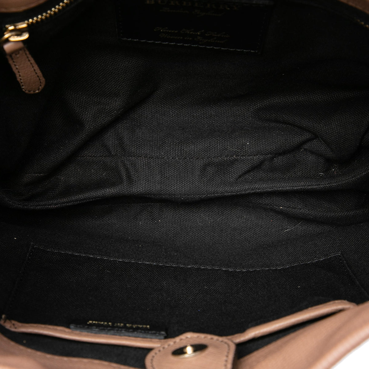 Burberry Small Grained Calfskin and House Check Canvas Bingley Crossbody — Brown
