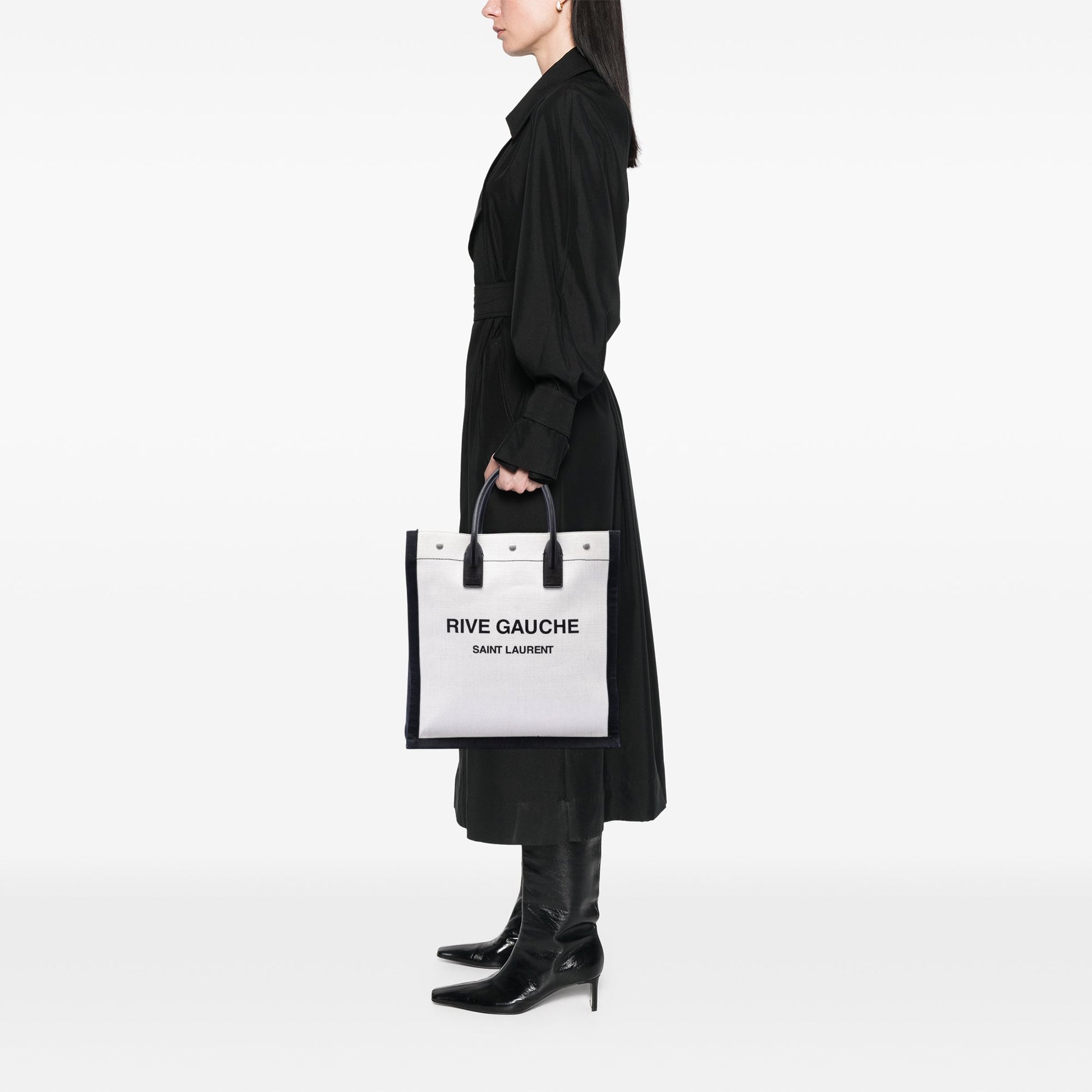 Saint Laurent Linen Rive Gauche North South Tote